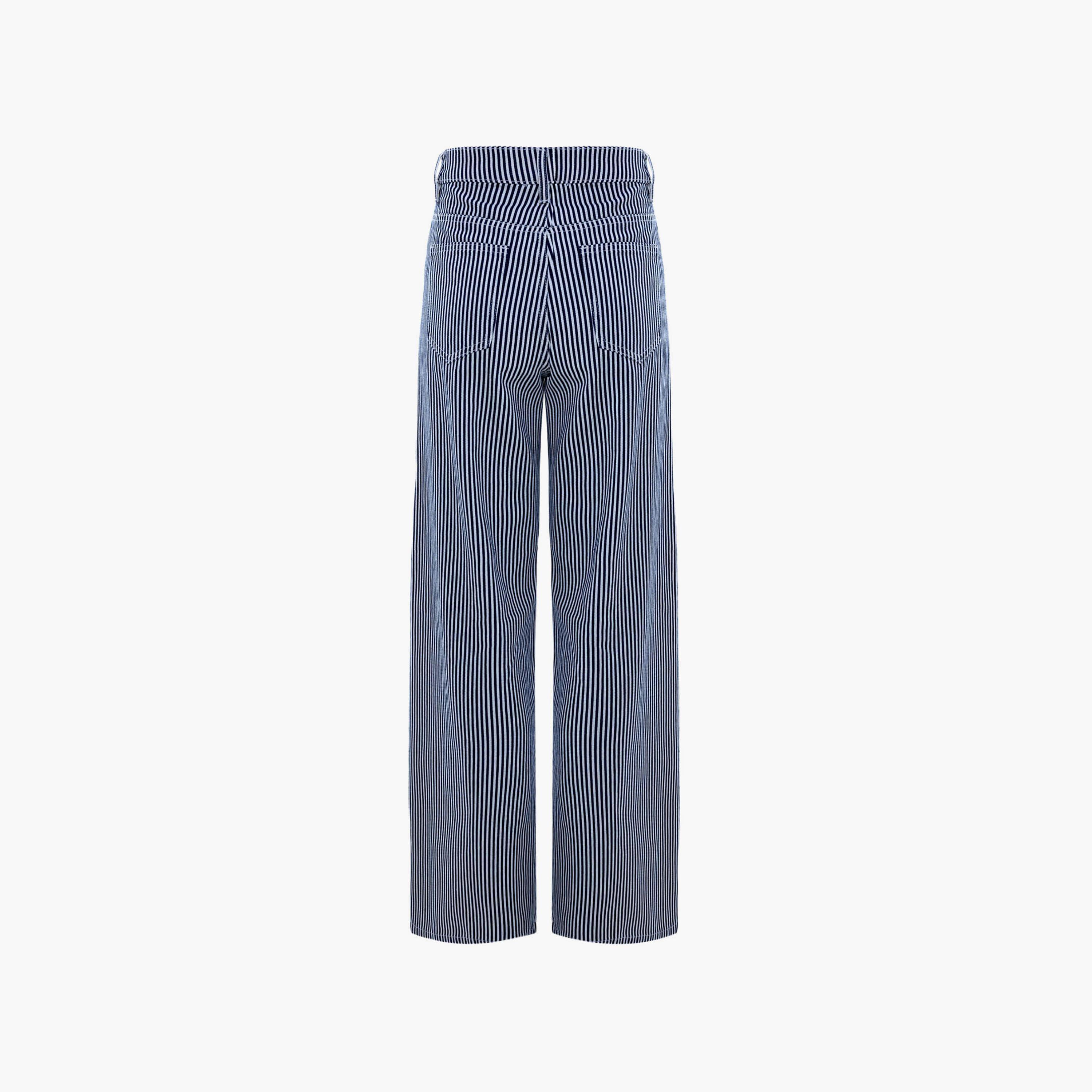 بنطال جينز نسائي بقصة مريحة (ريلاكسد) مخطط من ليتشي-women-clothing-bottoms-jeans-image-5