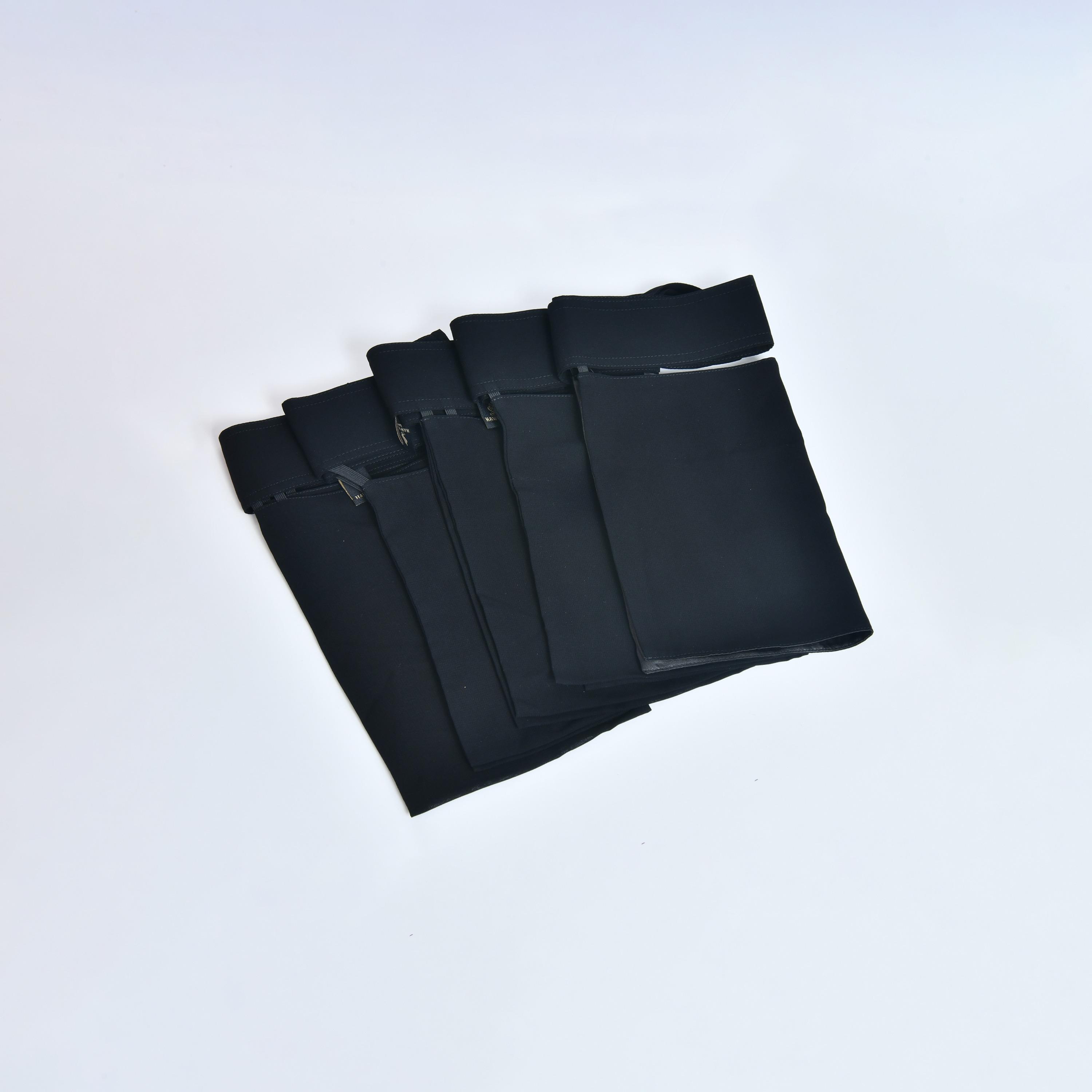 Hawraa Set of 5 Black Silk Women's Niqab-women-arabicclothing-headscarf-niqab-image-1