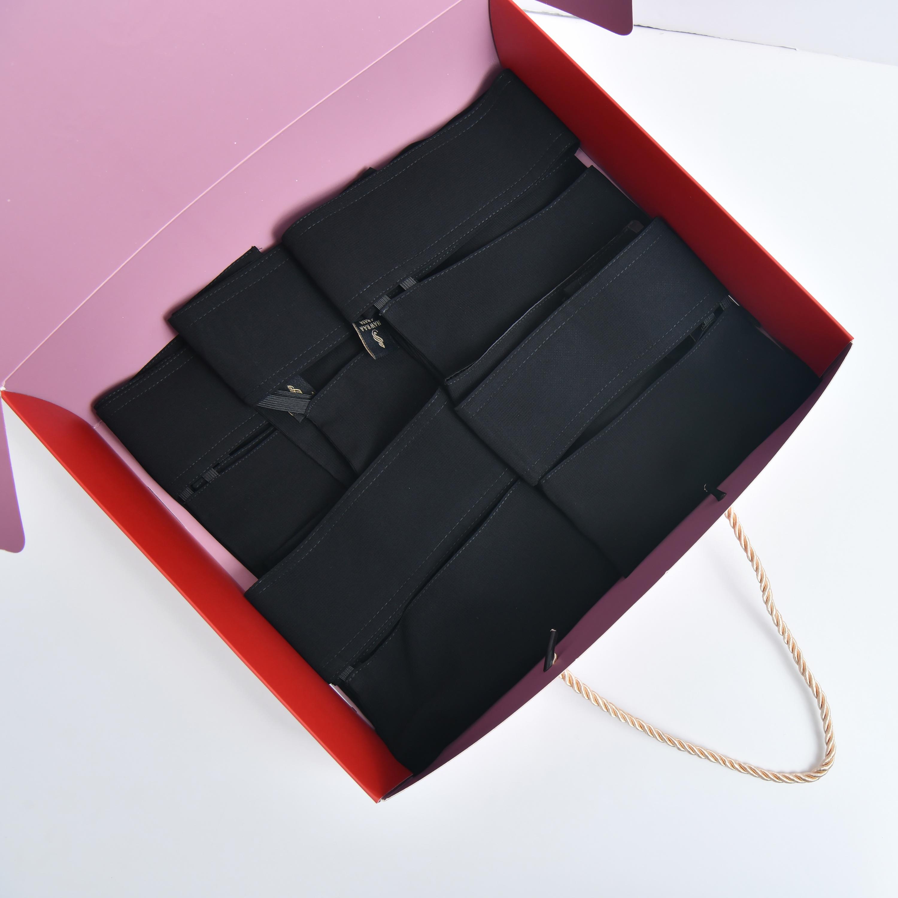 Hawraa Set of 5 Black Silk Women's Niqab-women-arabicclothing-headscarf-niqab-image-4