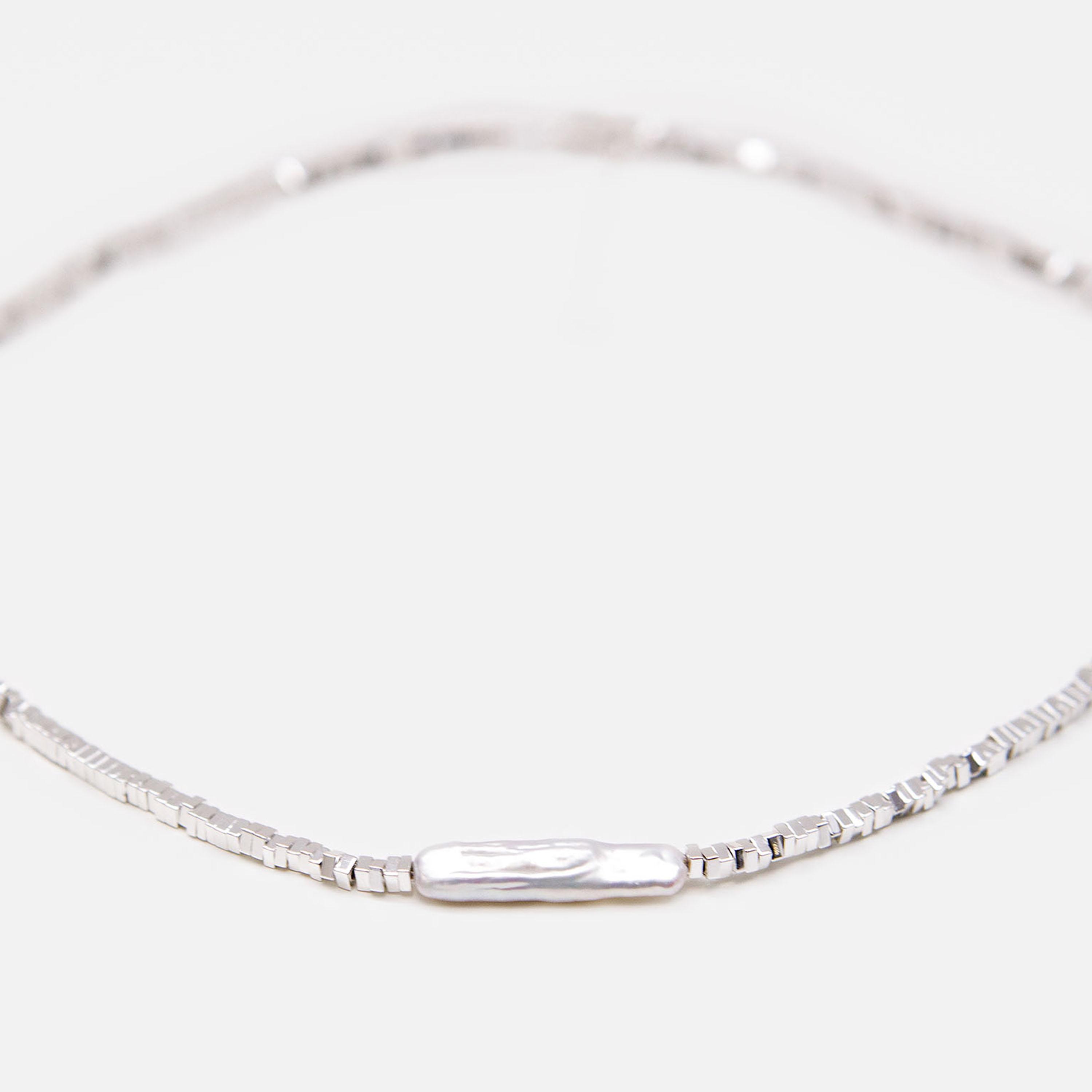 عقد سلسلة ليتشي فضي مرصع بالزركون الاصطناعي للنساء | مقاس موحد | ncl0132-women-watchesandjewellery-jewellery-necklacesandpendants-image-3