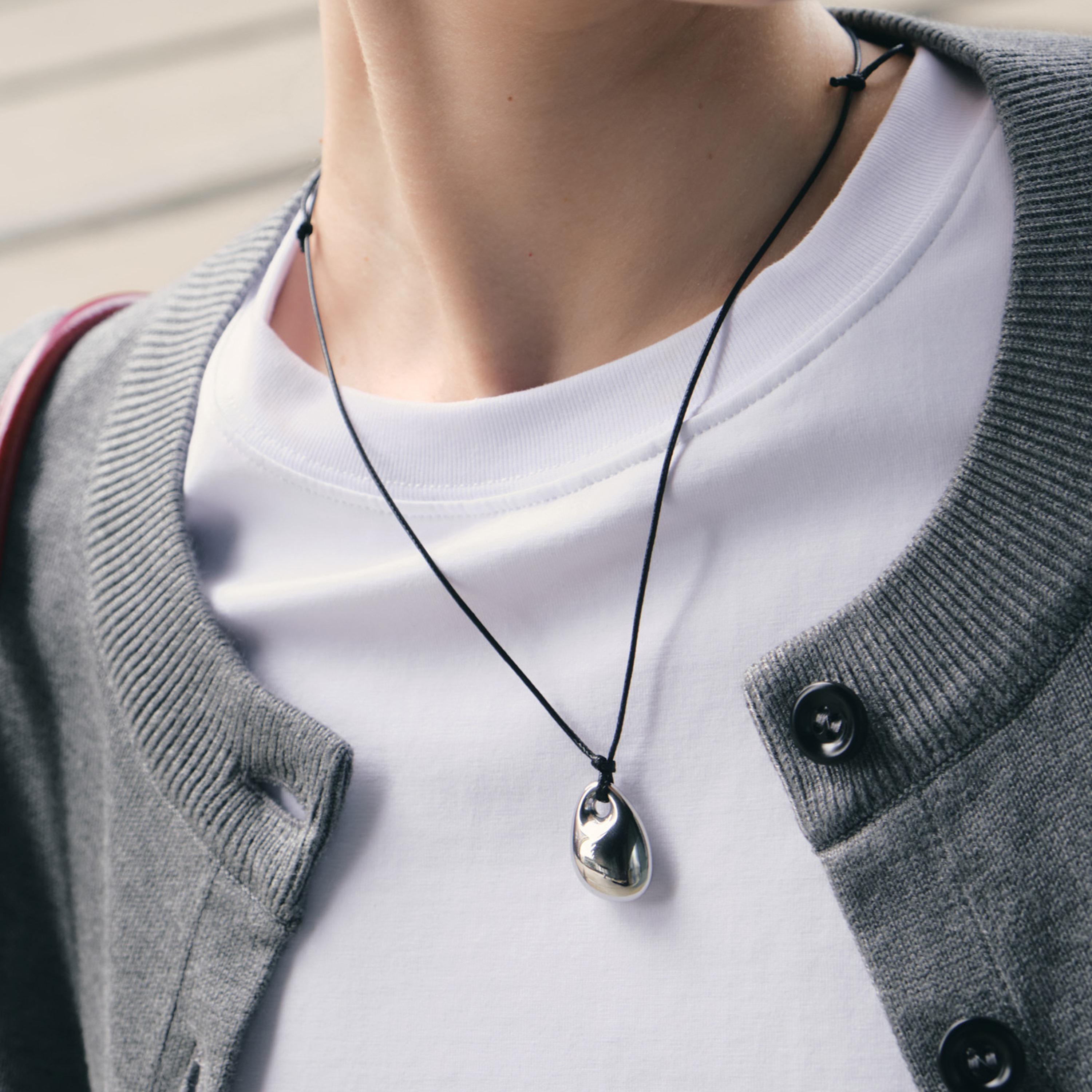 عقد بقلادة ليتشي فضي للنساء من الستانلس ستيل | مقاس موحد | ncl0195-women-watchesandjewellery-jewellery-necklacesandpendants-image-1