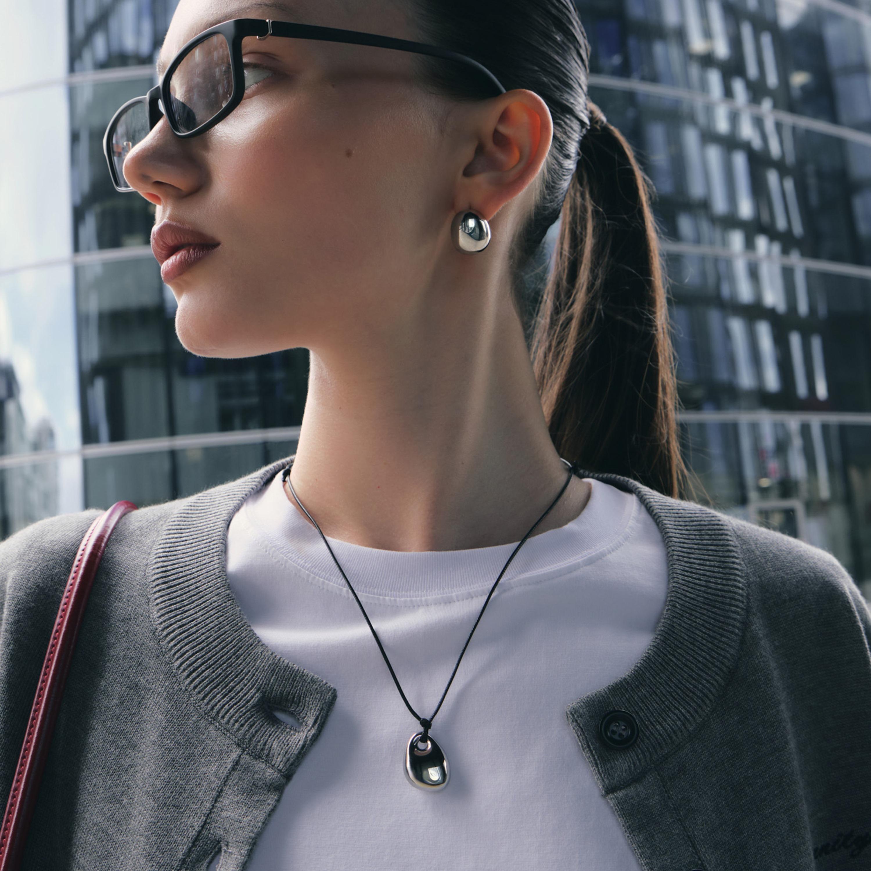 عقد بقلادة ليتشي فضي للنساء من الستانلس ستيل | مقاس موحد | ncl0195-women-watchesandjewellery-jewellery-necklacesandpendants-image-4
