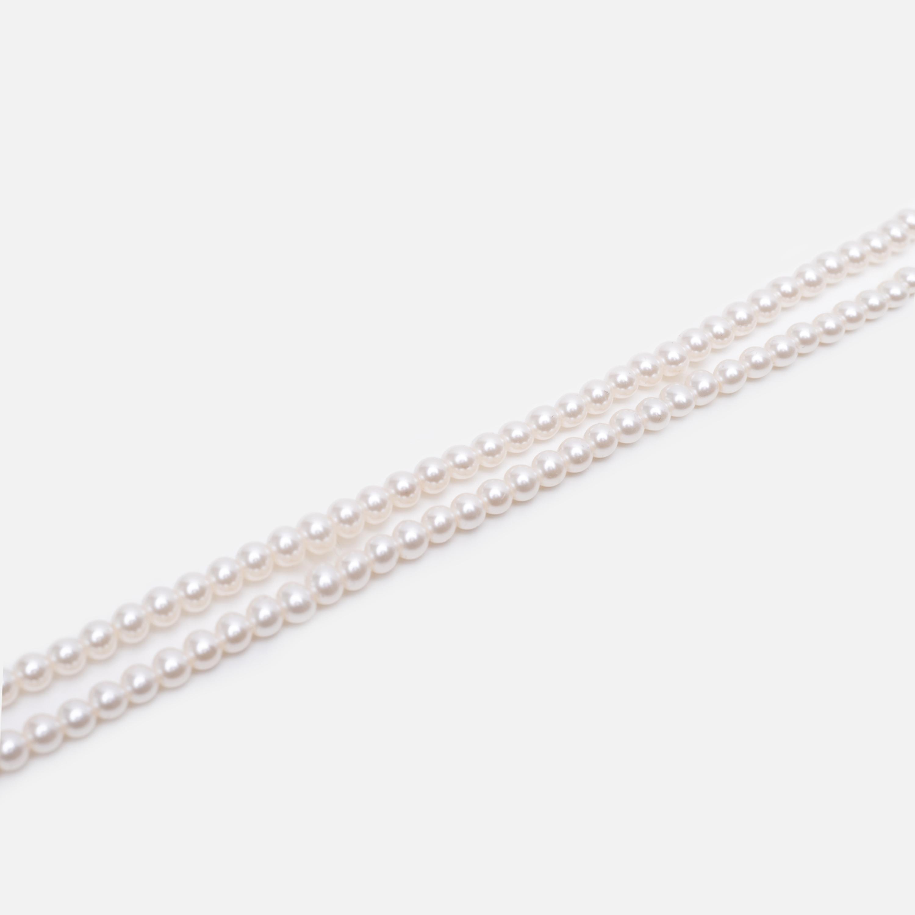 عقد سلسلة ليتشي أبيض بلؤلؤ اصطناعي للنساء | مقاس موحد | ncl0206-women-watchesandjewellery-jewellery-necklacesandpendants-image-3