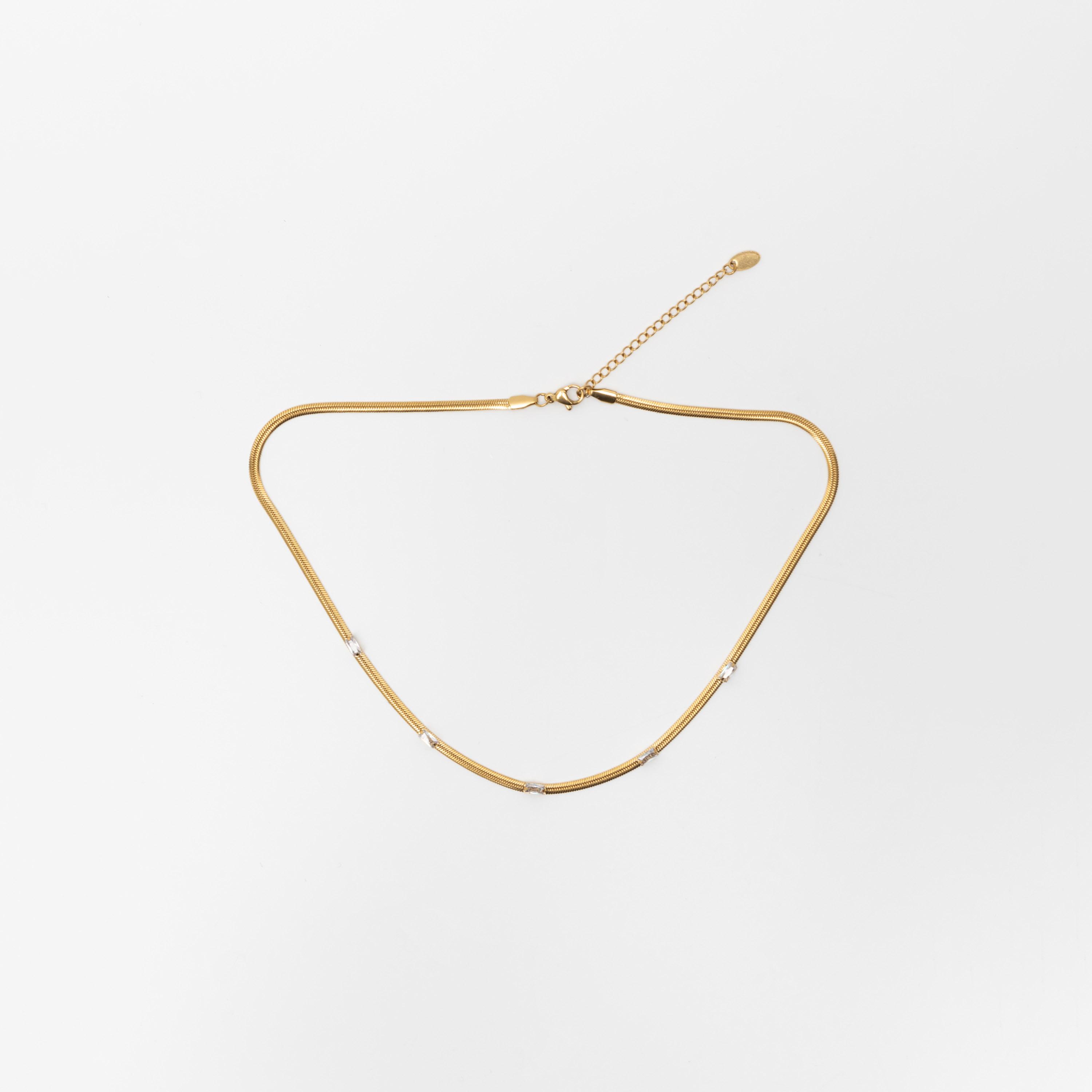 عقد سلسلة ليتشي ذهبي للنساء من الستانلس ستيل | مقاس موحد | ncl0227-women-watchesandjewellery-jewellery-necklacesandpendants-image-2