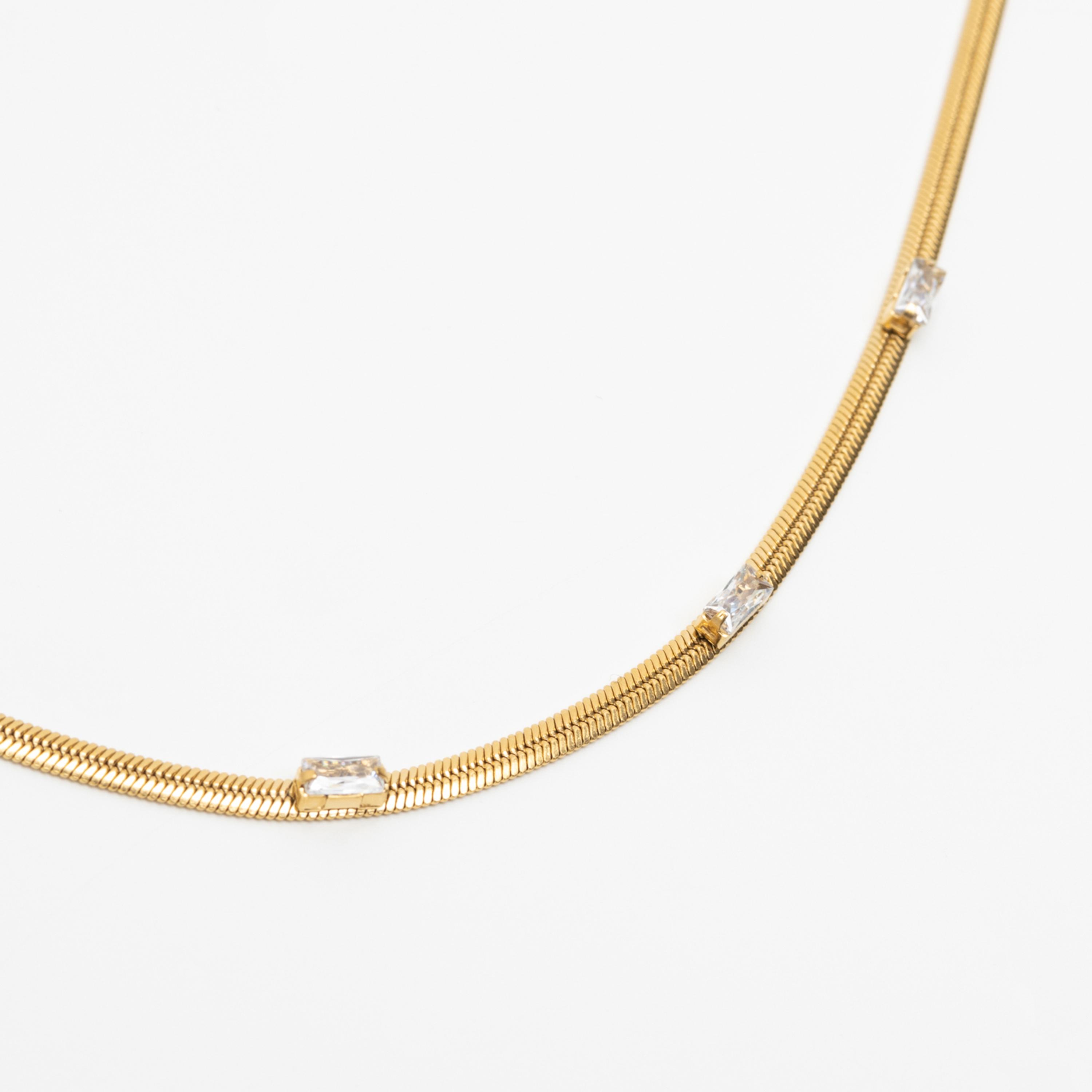 عقد سلسلة ليتشي ذهبي للنساء من الستانلس ستيل | مقاس موحد | ncl0227-women-watchesandjewellery-jewellery-necklacesandpendants-image-3