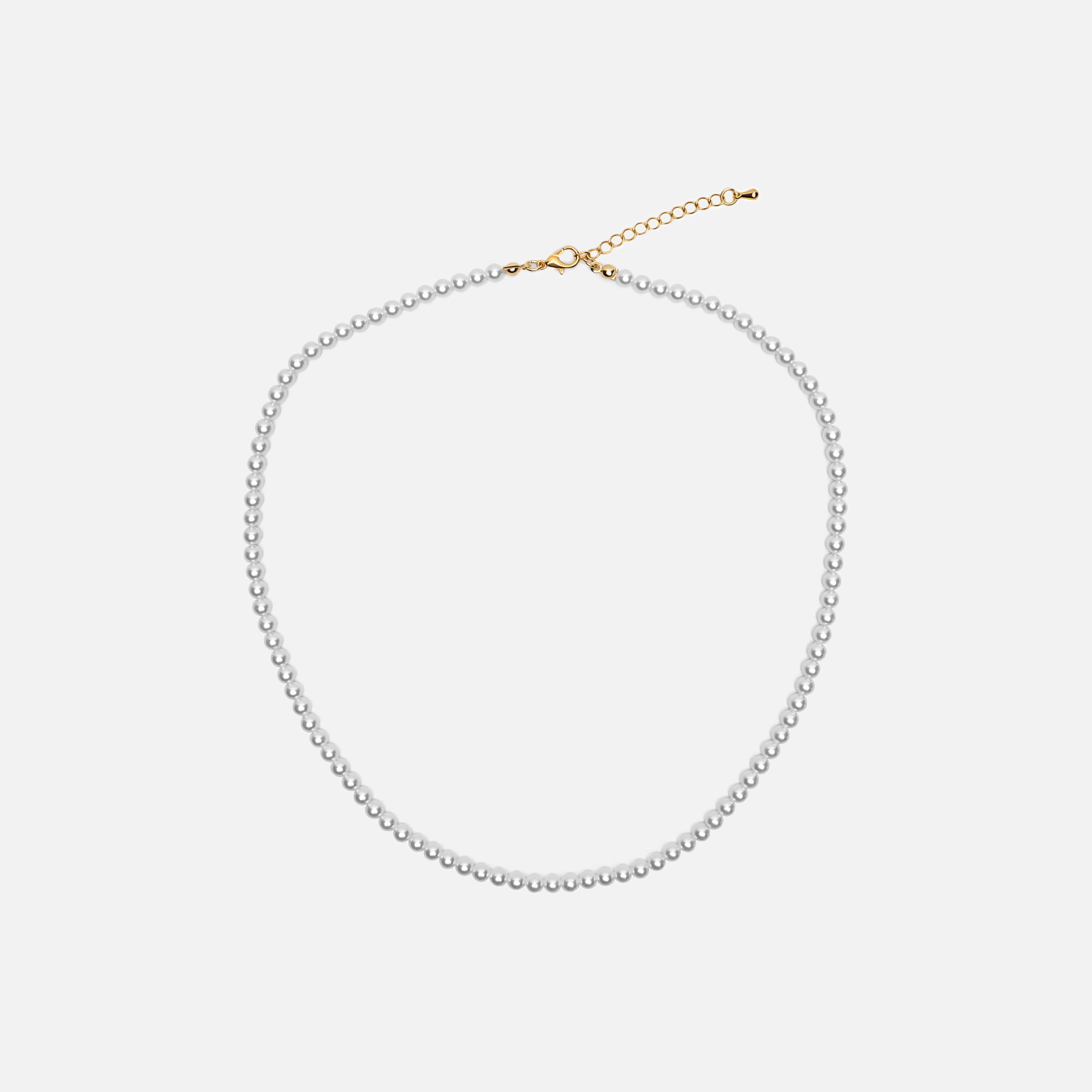 عقد سلسلة ليتشي أبيض بلؤلؤ اصطناعي للنساء | مقاس موحد | ncl0232-women-watchesandjewellery-jewellery-necklacesandpendants-image-1