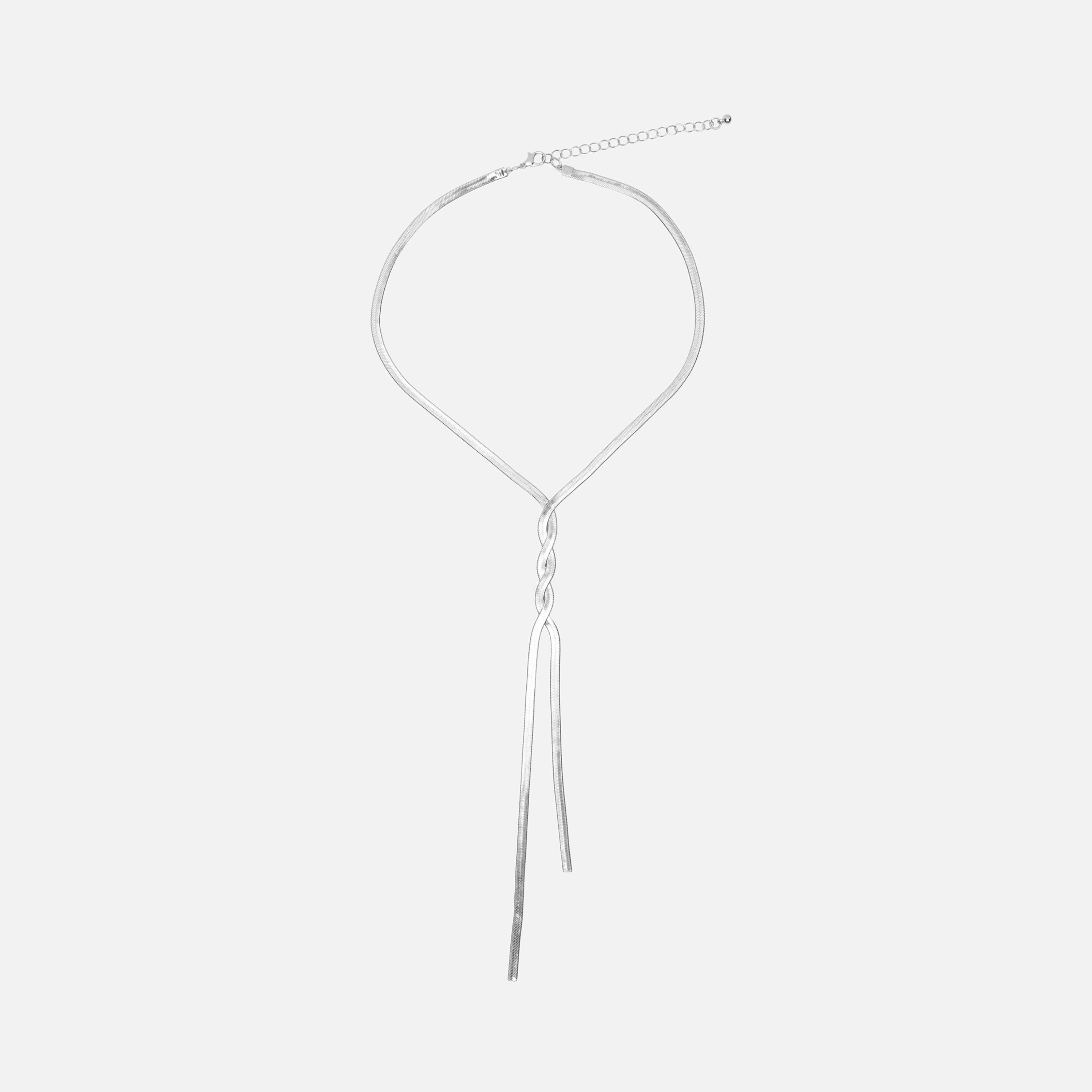 عقد ليتشي فضي بنمط "لاريات" للنساء من سبيكة النحاس | مقاس موحد | ncl0236-women-watchesandjewellery-jewellery-necklacesandpendants-image-2