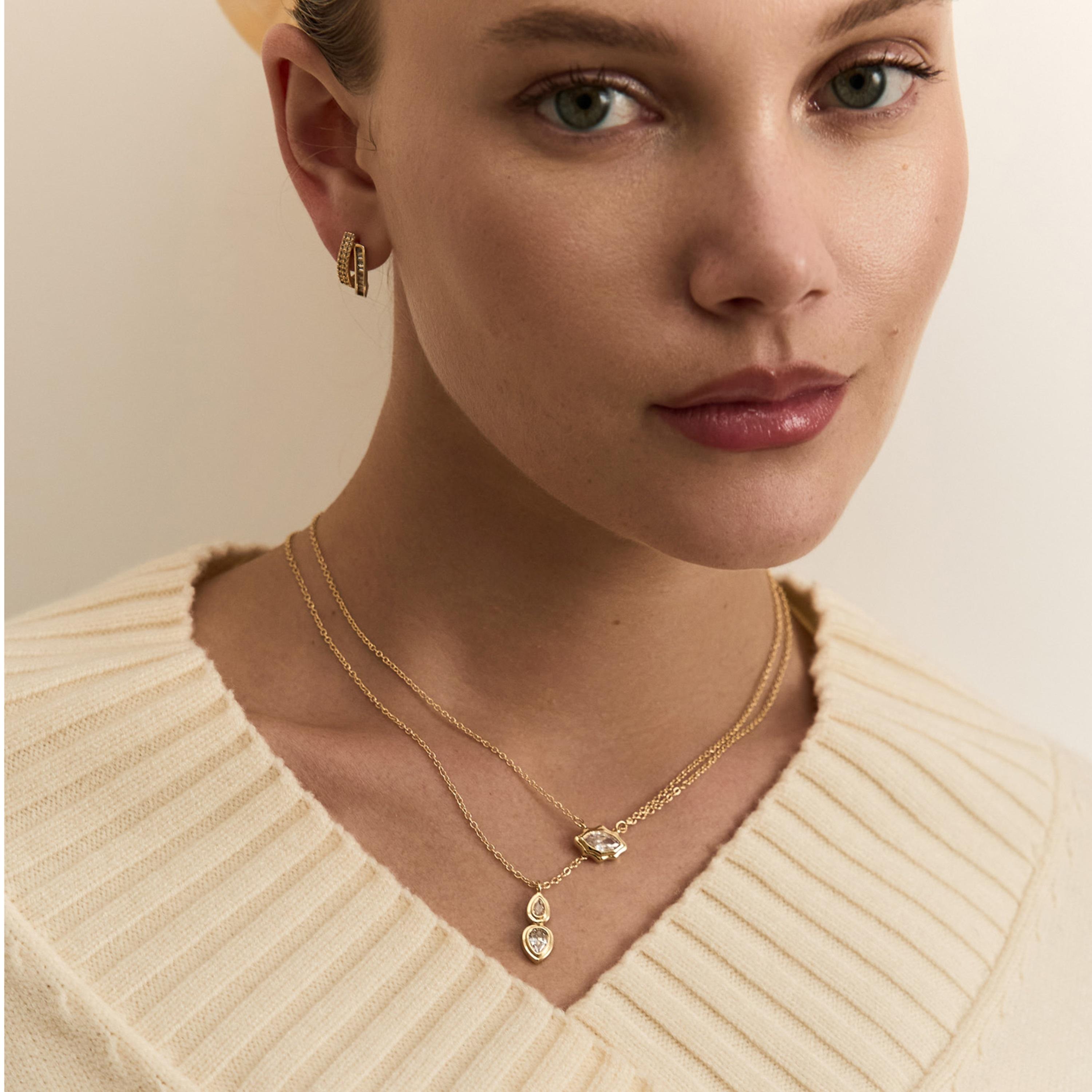 عقد ليتشي ذهبي متعدد الطبقات بنمط "العين الحسود" من النحاس | مقاس موحد | ncl0247-women-watchesandjewellery-jewellery-necklacesandpendants-image-1