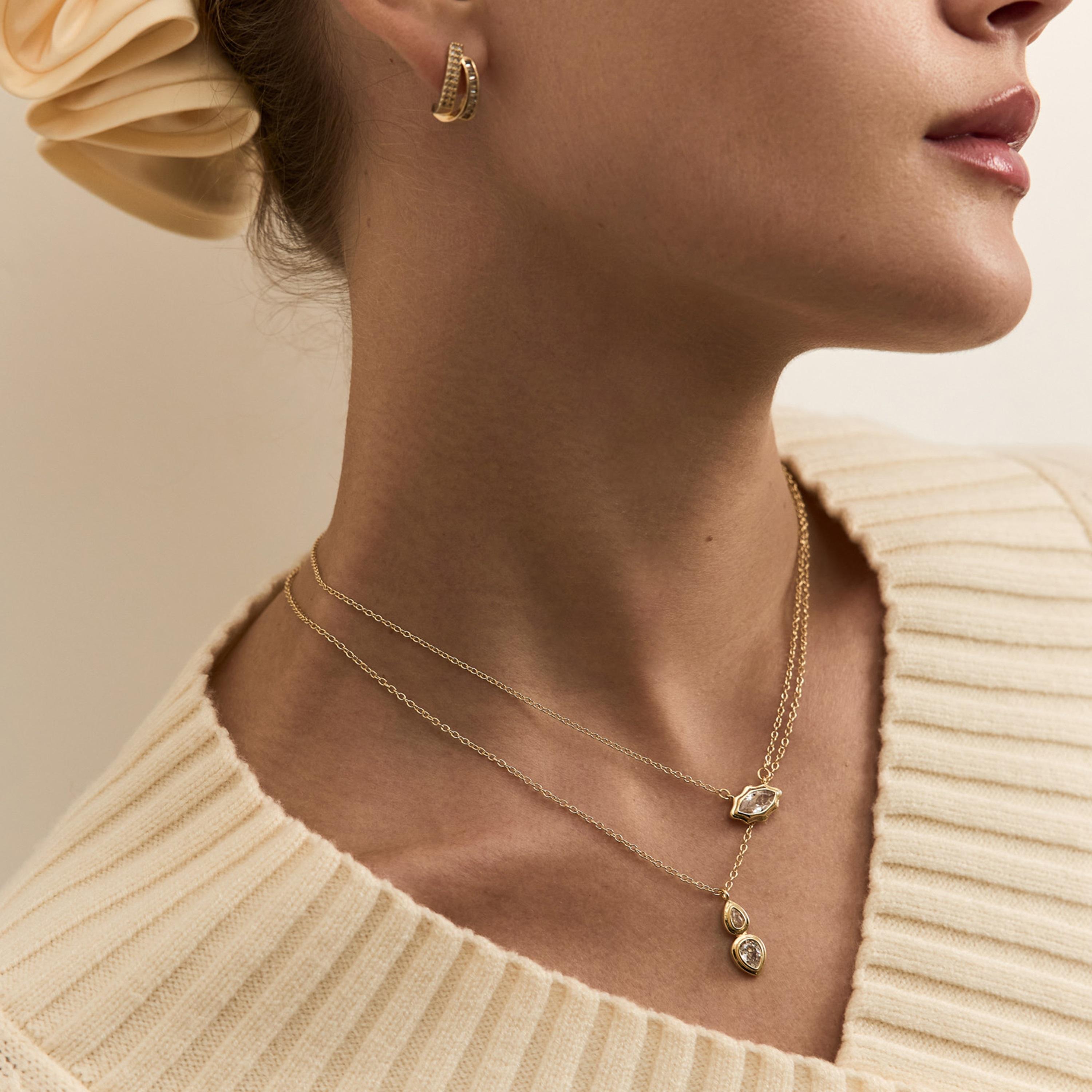 عقد ليتشي ذهبي متعدد الطبقات بنمط "العين الحسود" من النحاس | مقاس موحد | ncl0247-women-watchesandjewellery-jewellery-necklacesandpendants-image-4