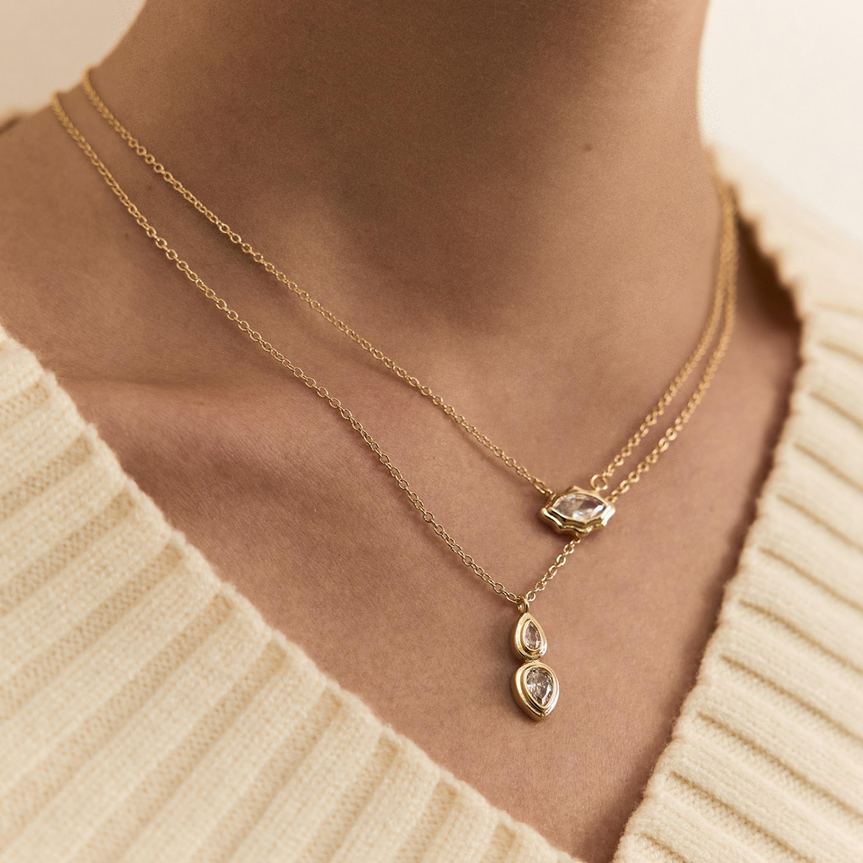 عقد ليتشي ذهبي متعدد الطبقات بنمط "العين الحسود" من النحاس | مقاس موحد | ncl0247-women-watchesandjewellery-jewellery-necklacesandpendants-image-5