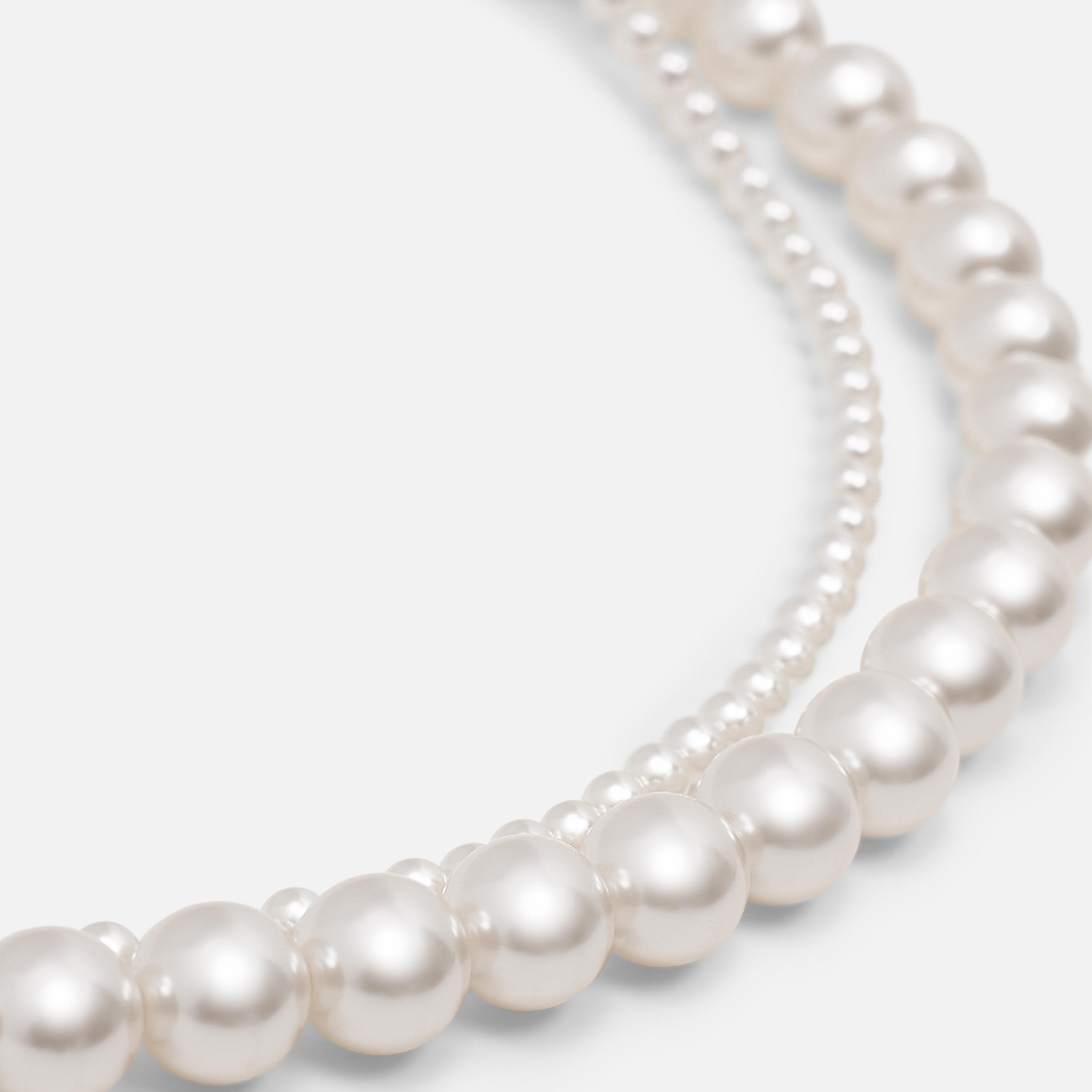 عقد لؤلؤ كريمي ليتشي متعدد الطبقات من سبيكة النحاس | مقاس موحد | ncl0271-women-watchesandjewellery-jewellery-necklacesandpendants-image-3