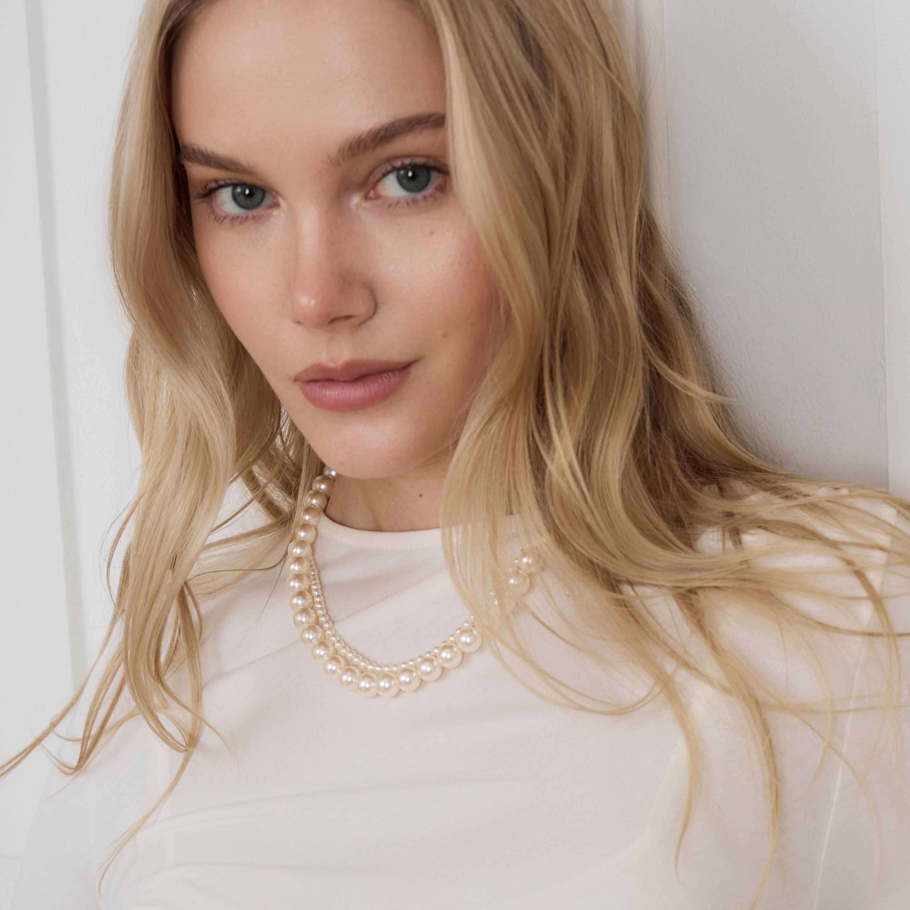 عقد لؤلؤ كريمي ليتشي متعدد الطبقات من سبيكة النحاس | مقاس موحد | ncl0271-women-watchesandjewellery-jewellery-necklacesandpendants-image-4