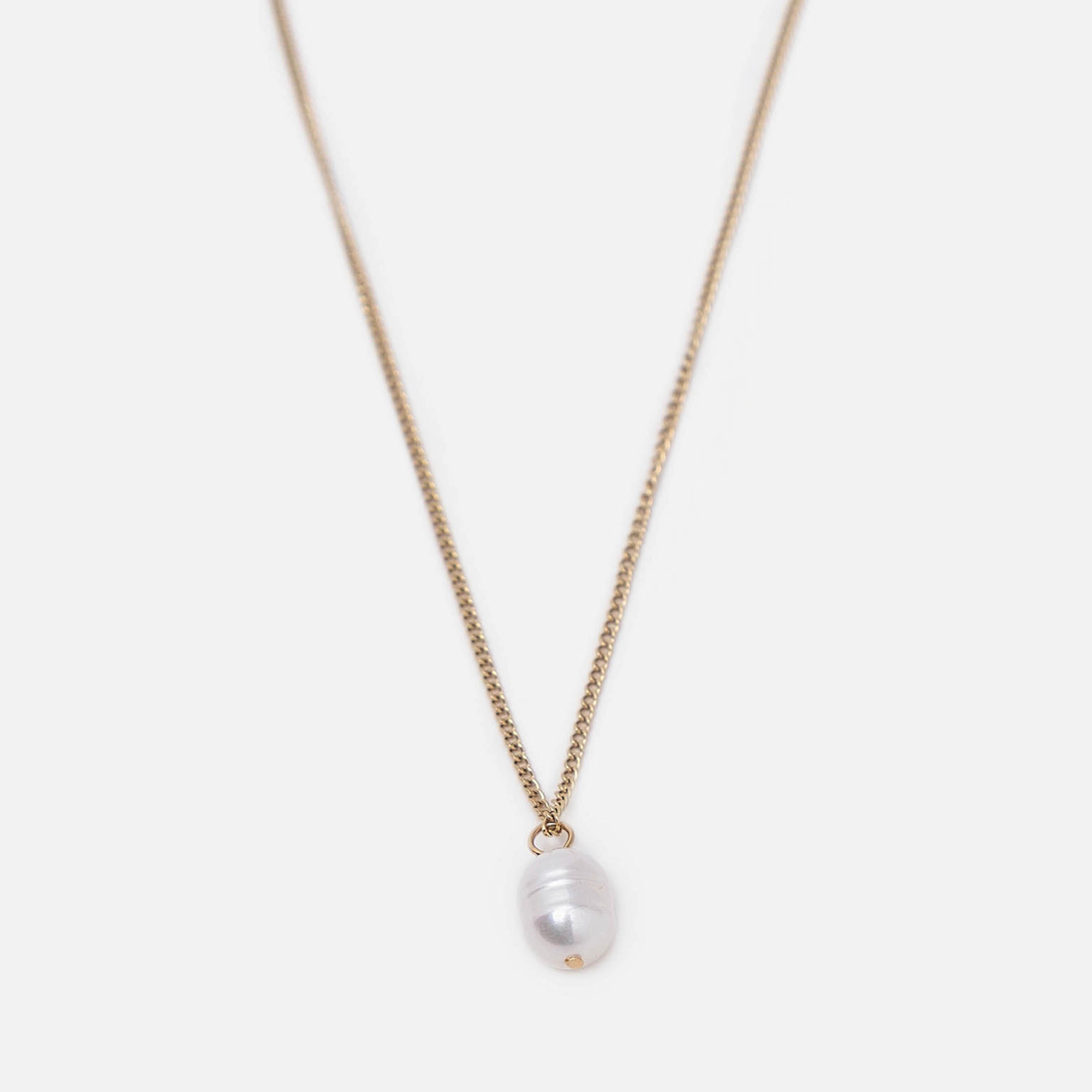 عقد بقلادة لؤلؤ ليتشي ذهبي للنساء من سبيكة النحاس | مقاس موحد | ncl0276-women-watchesandjewellery-jewellery-necklacesandpendants-image-3