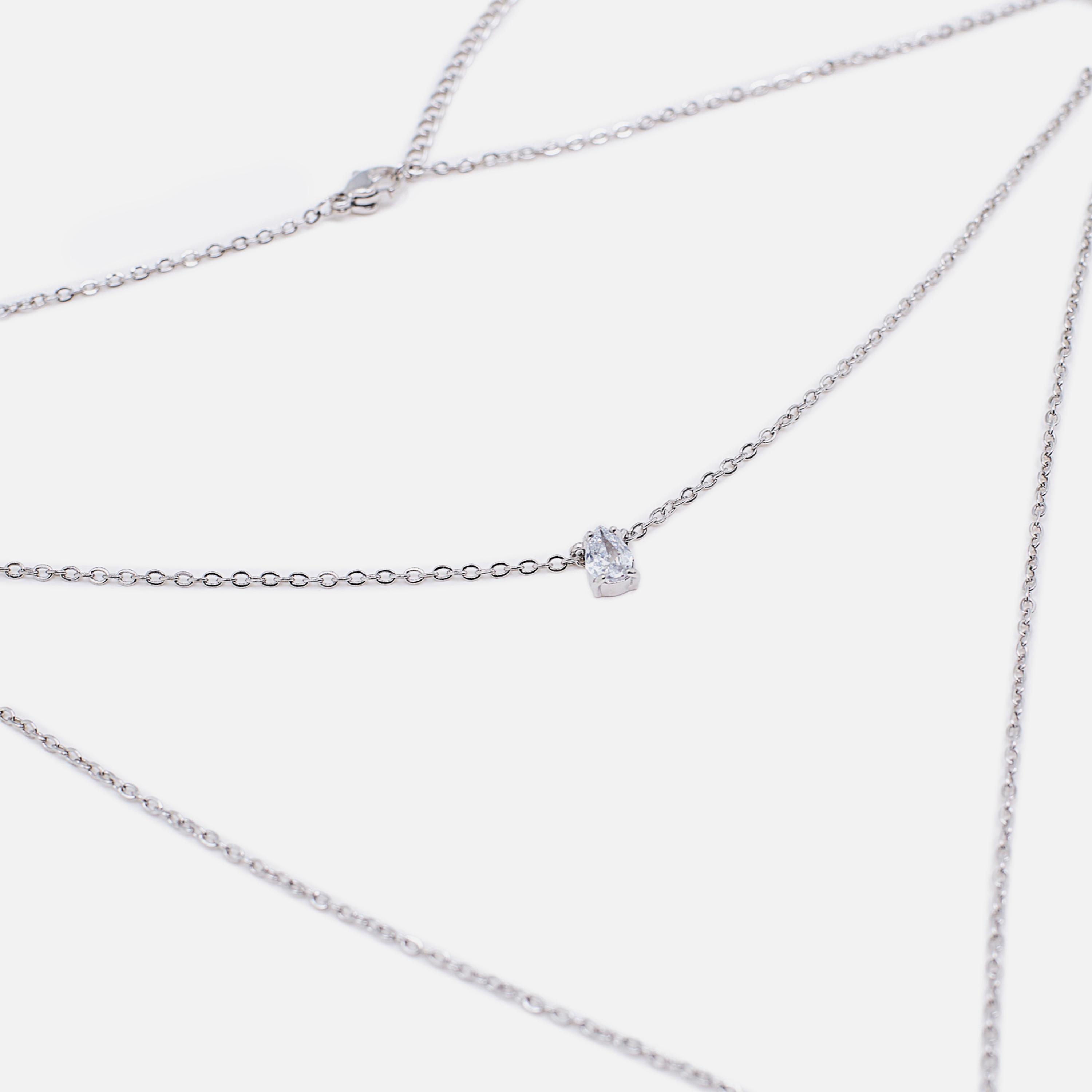 عقد ليتشي فضي متعدد الطبقات بلؤلؤ اصطناعي | مقاس موحد | ncl0277-women-watchesandjewellery-jewellery-necklacesandpendants-image-3