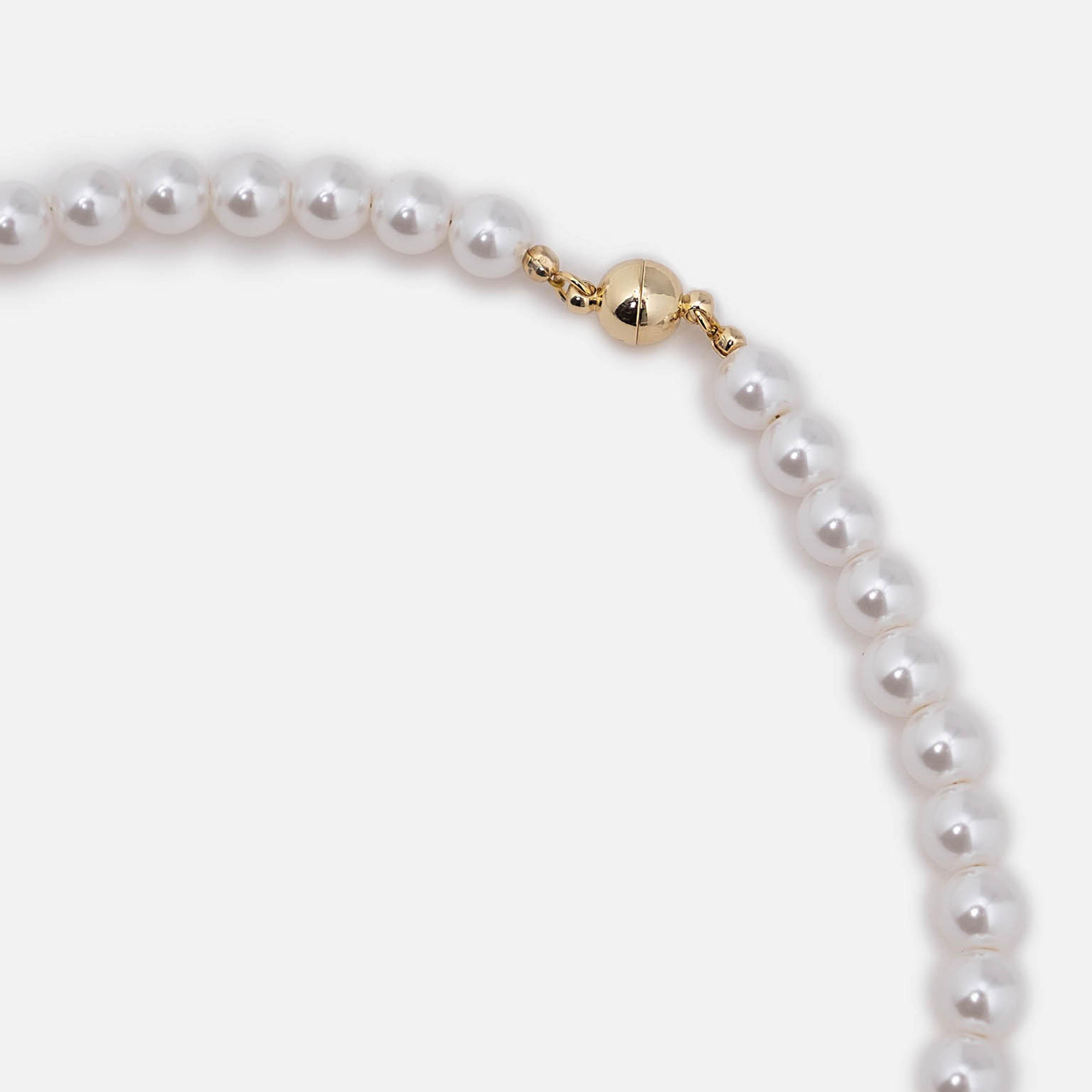 عقد لؤلؤ ليتشي أبيض للنساء من النحاس | مقاس موحد | ncl0279-women-watchesandjewellery-jewellery-necklacesandpendants-image-3