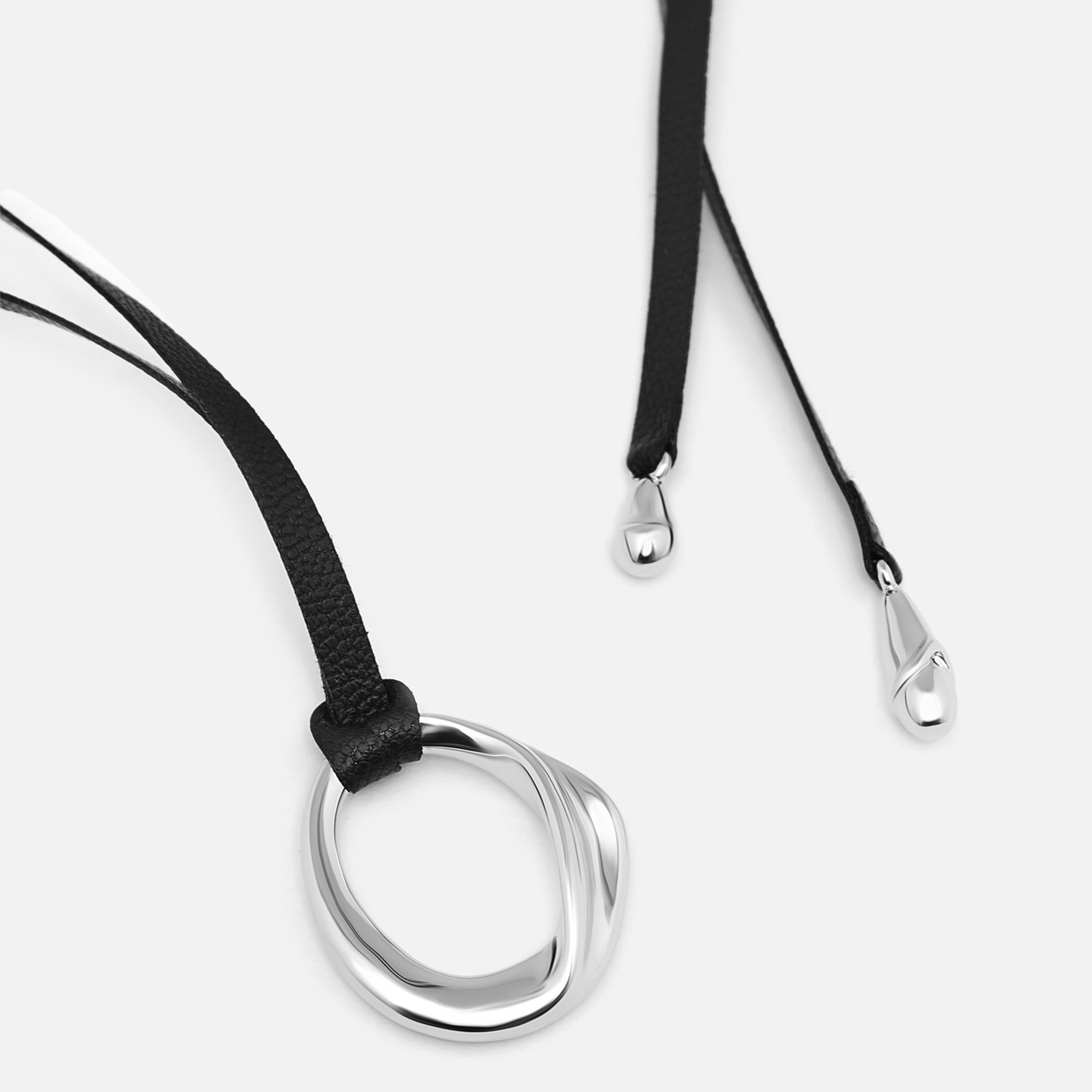 عقد بقلادة ليتشي فضي للنساء من النحاس | مقاس موحد | ncl0281-women-watchesandjewellery-jewellery-necklacesandpendants-image-3