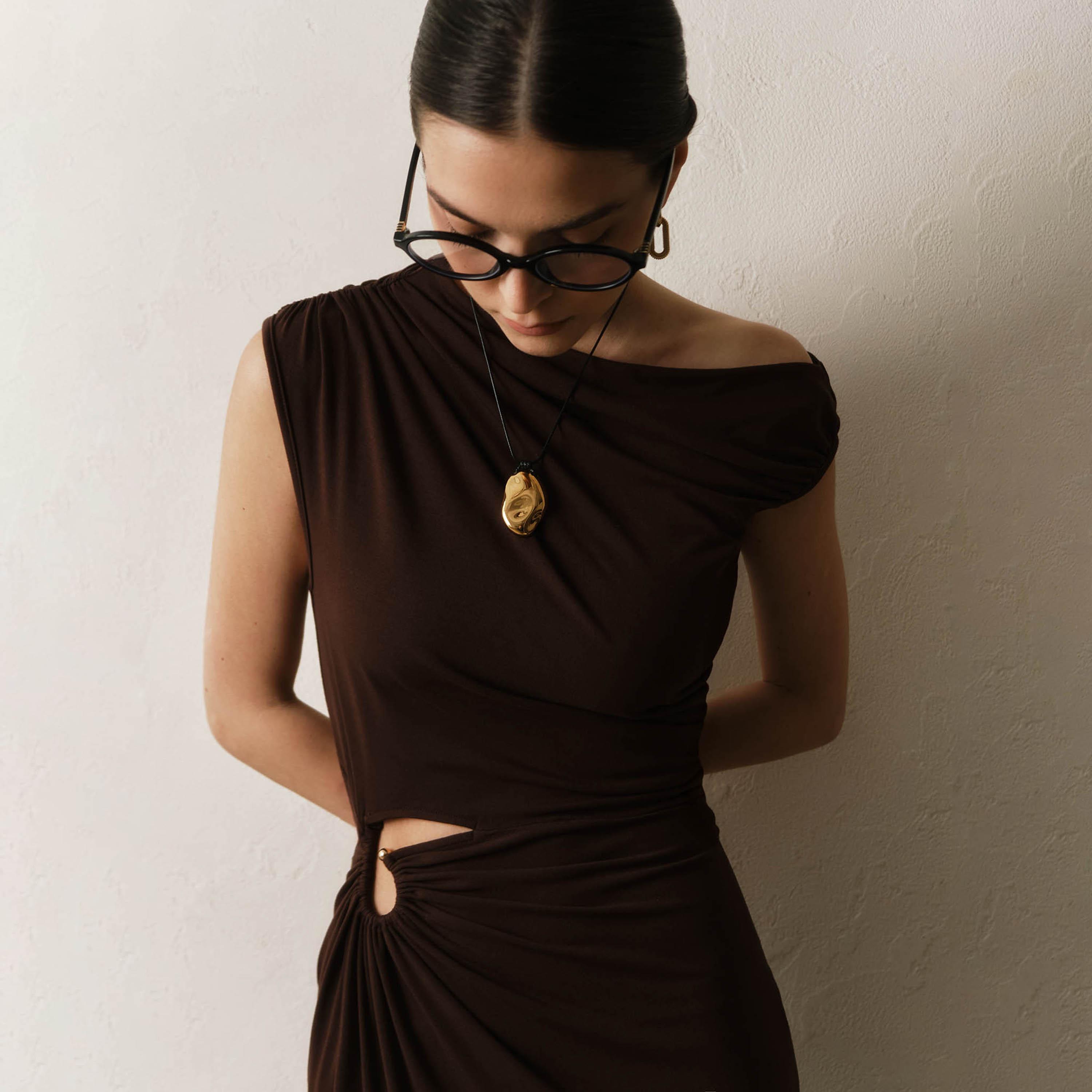 عقد بقلادة ليتشي ذهبي للنساء من الستيل | مقاس موحد | ncl0282-women-watchesandjewellery-jewellery-necklacesandpendants-image-4