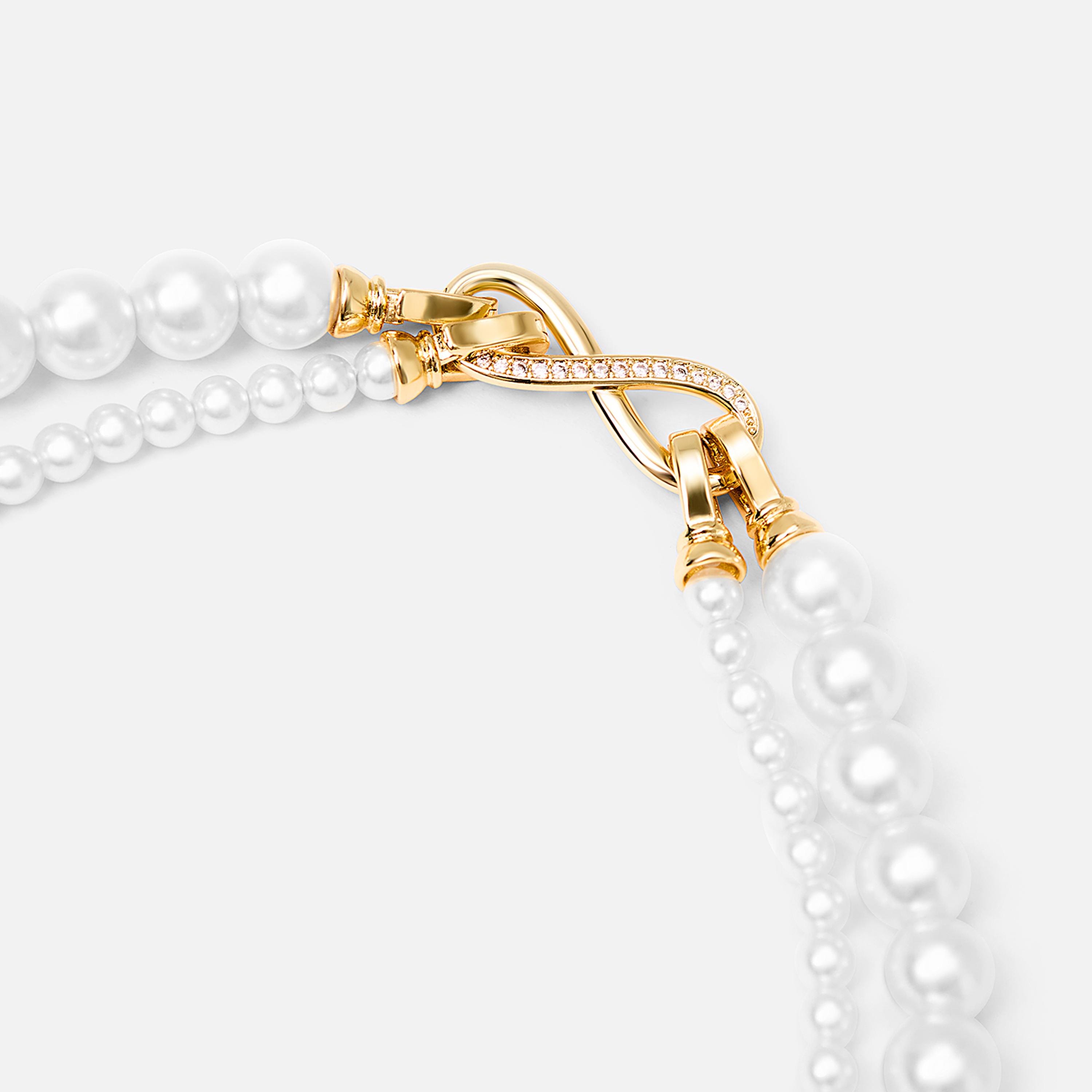 عقد لؤلؤ ليتشي أبيض متعدد الطبقات من سبيكة النحاس | مقاس موحد | ncl0284-women-watchesandjewellery-jewellery-necklacesandpendants-image-3