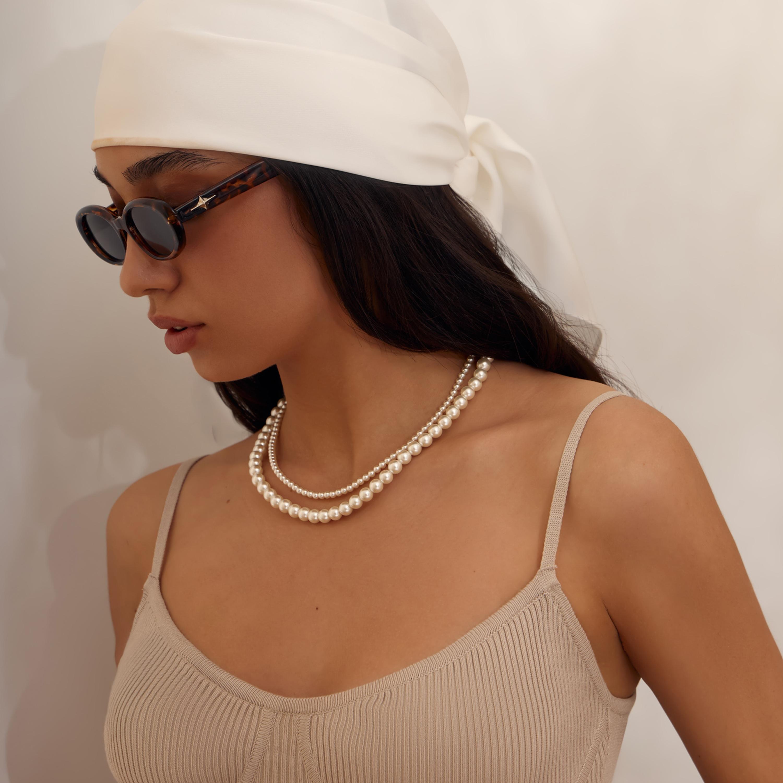 عقد لؤلؤ ليتشي أبيض متعدد الطبقات من سبيكة النحاس | مقاس موحد | ncl0284-women-watchesandjewellery-jewellery-necklacesandpendants-image-4