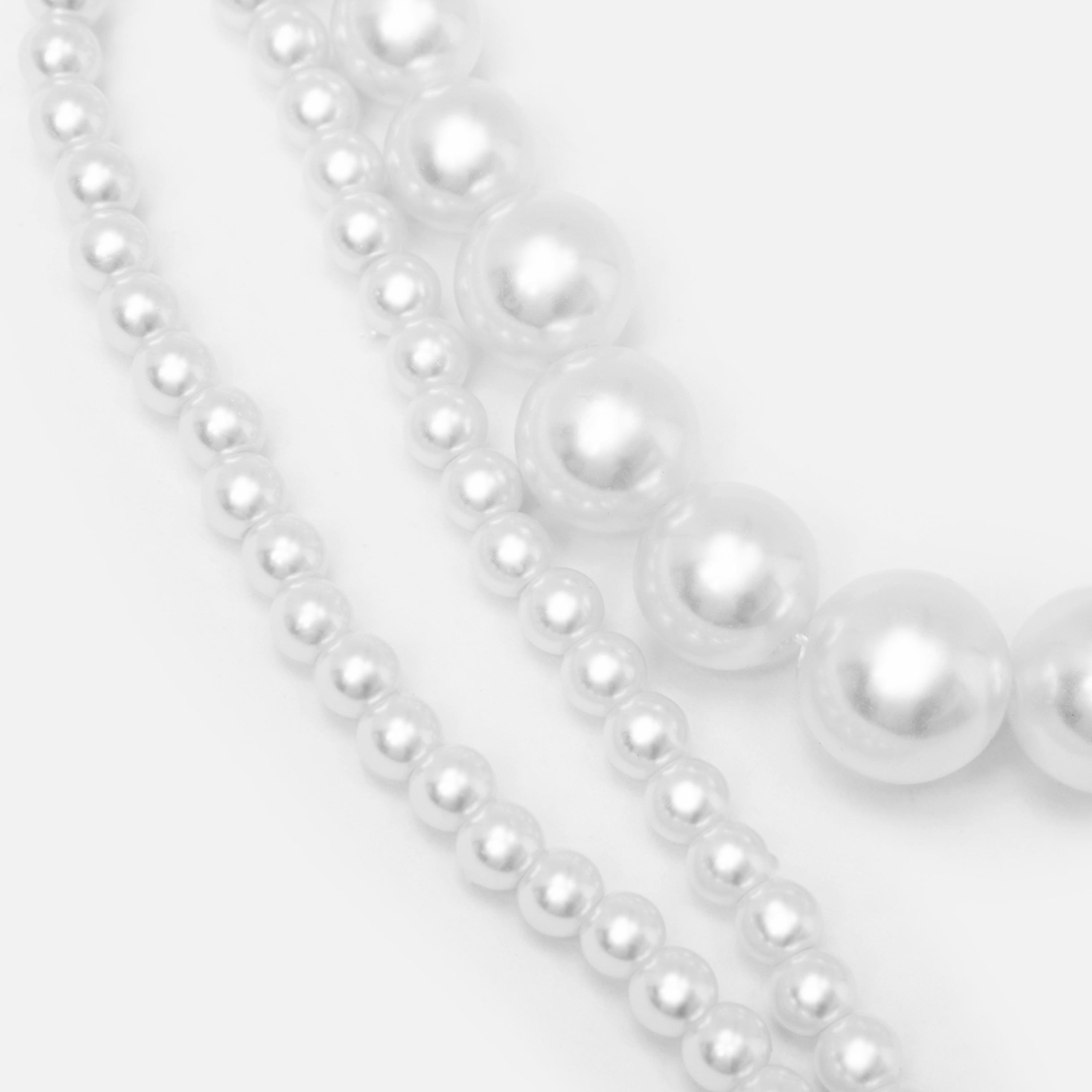 عقد ليتشي أبيض متعدد الطبقات بلؤلؤ اصطناعي | مقاس موحد | ncl0286-women-watchesandjewellery-jewellery-necklacesandpendants-image-3