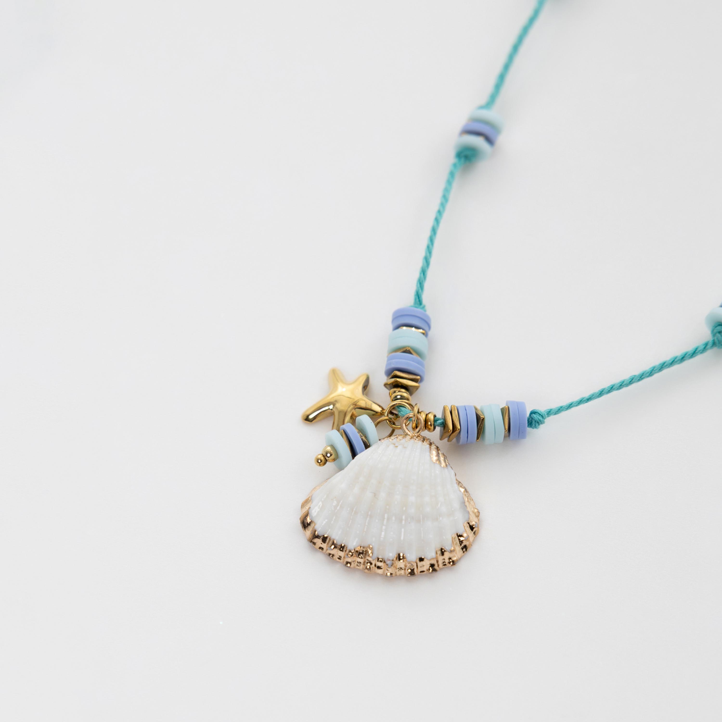 عقد بقلادة دليات زرقاء فاتحة ليتشي من الستانلس ستيل | مقاس موحد | ncl0307-women-watchesandjewellery-jewellery-necklacesandpendants-image-3