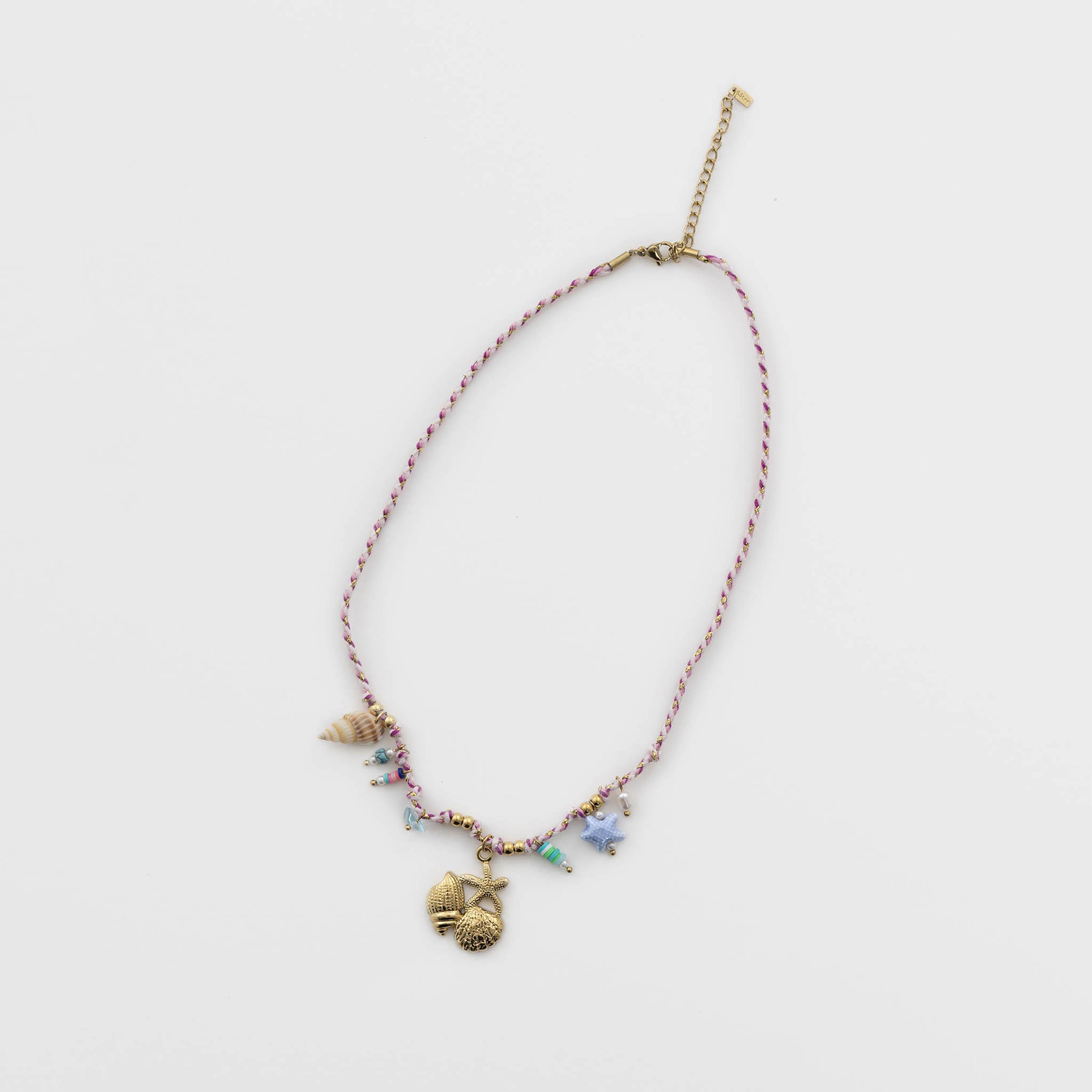 عقد بدليات وردية ليتشي من الستانلس ستيل | مقاس موحد | ncl0309-women-watchesandjewellery-jewellery-necklacesandpendants-image-3