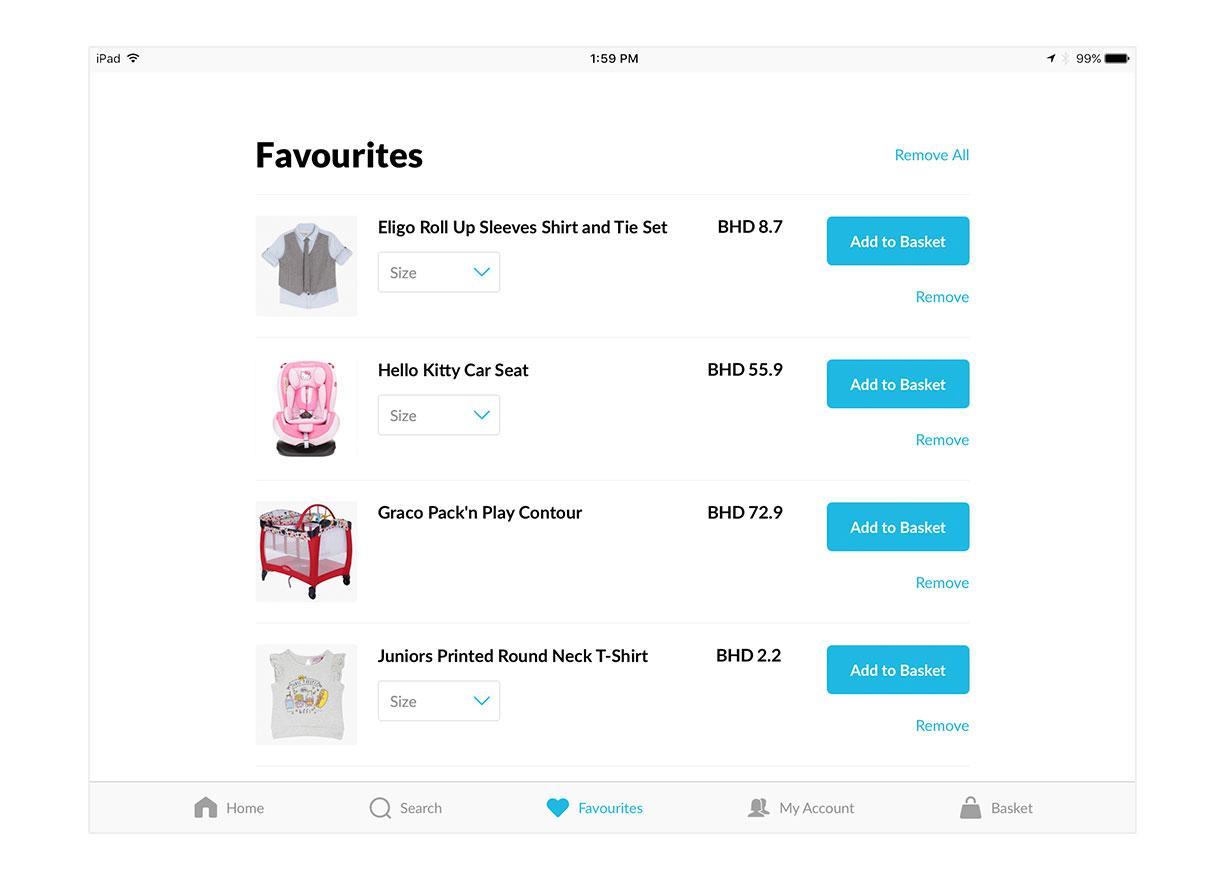 Favourite the products you love.