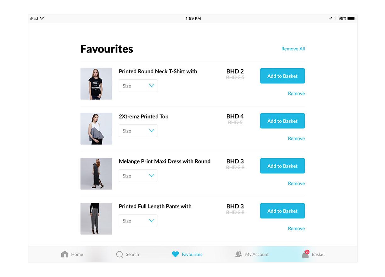 Favourite the products you love.