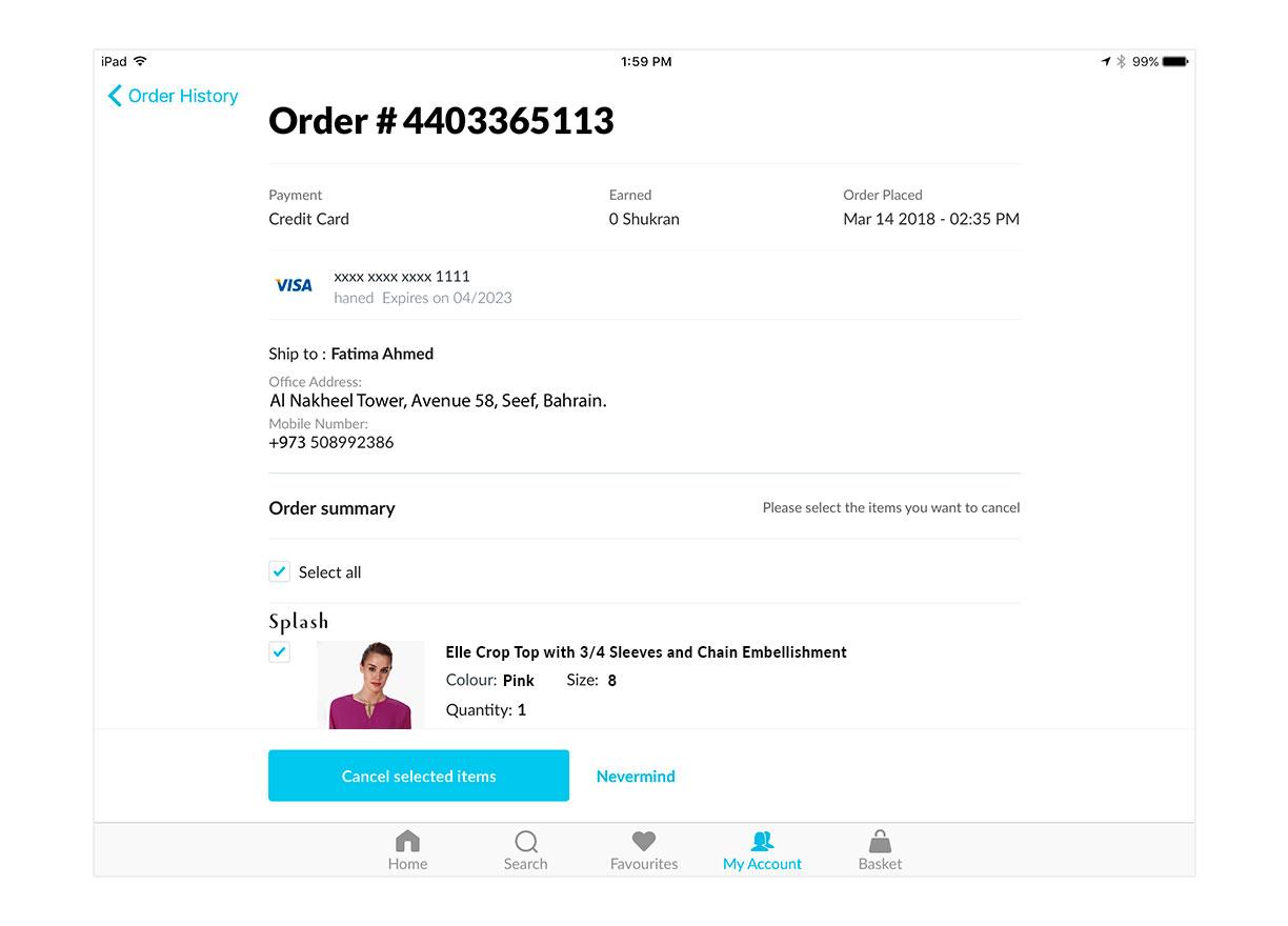Easily return or cancel your products online.