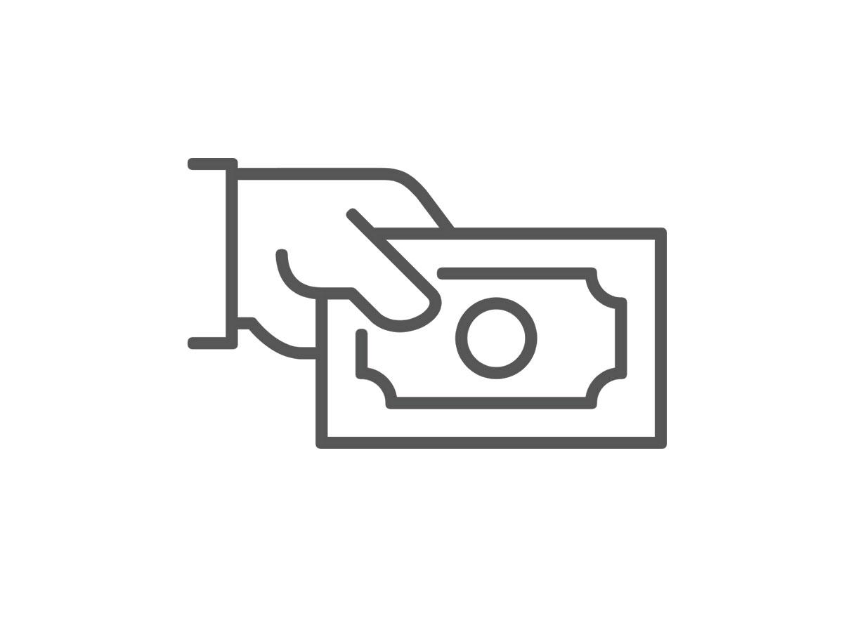 Pay in cash for convenience