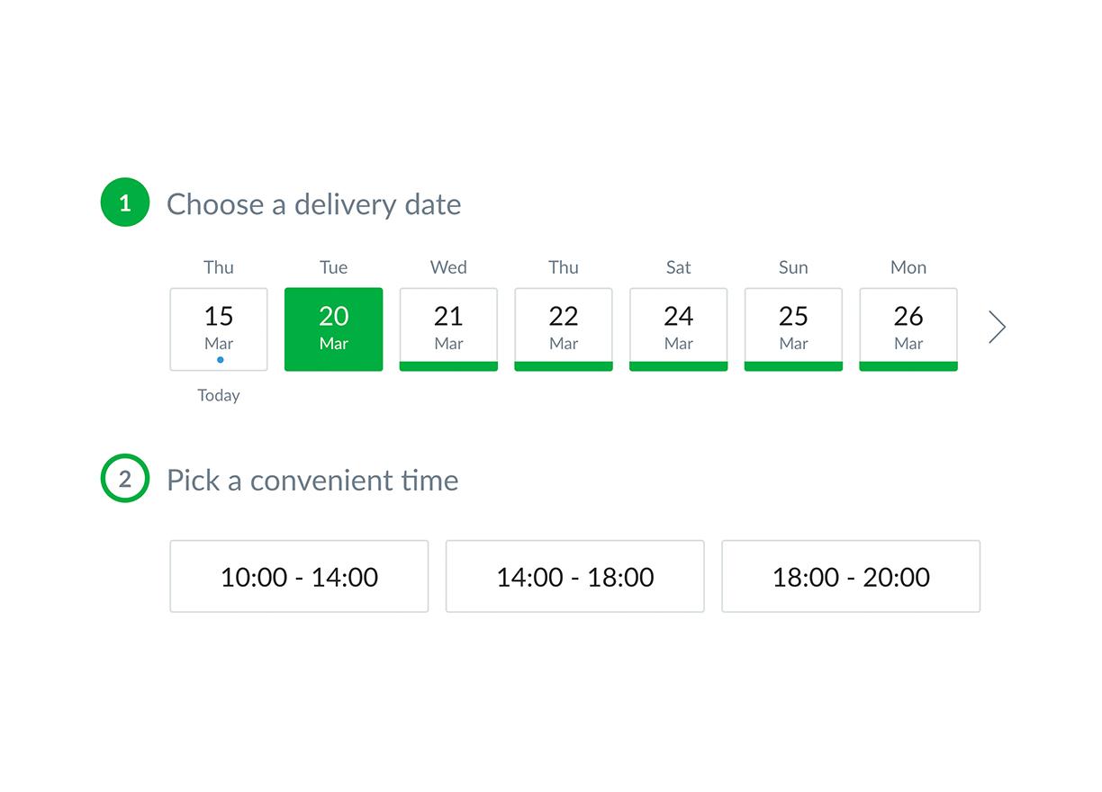Schedule your furniture delivery or opt for faster Express delivery.