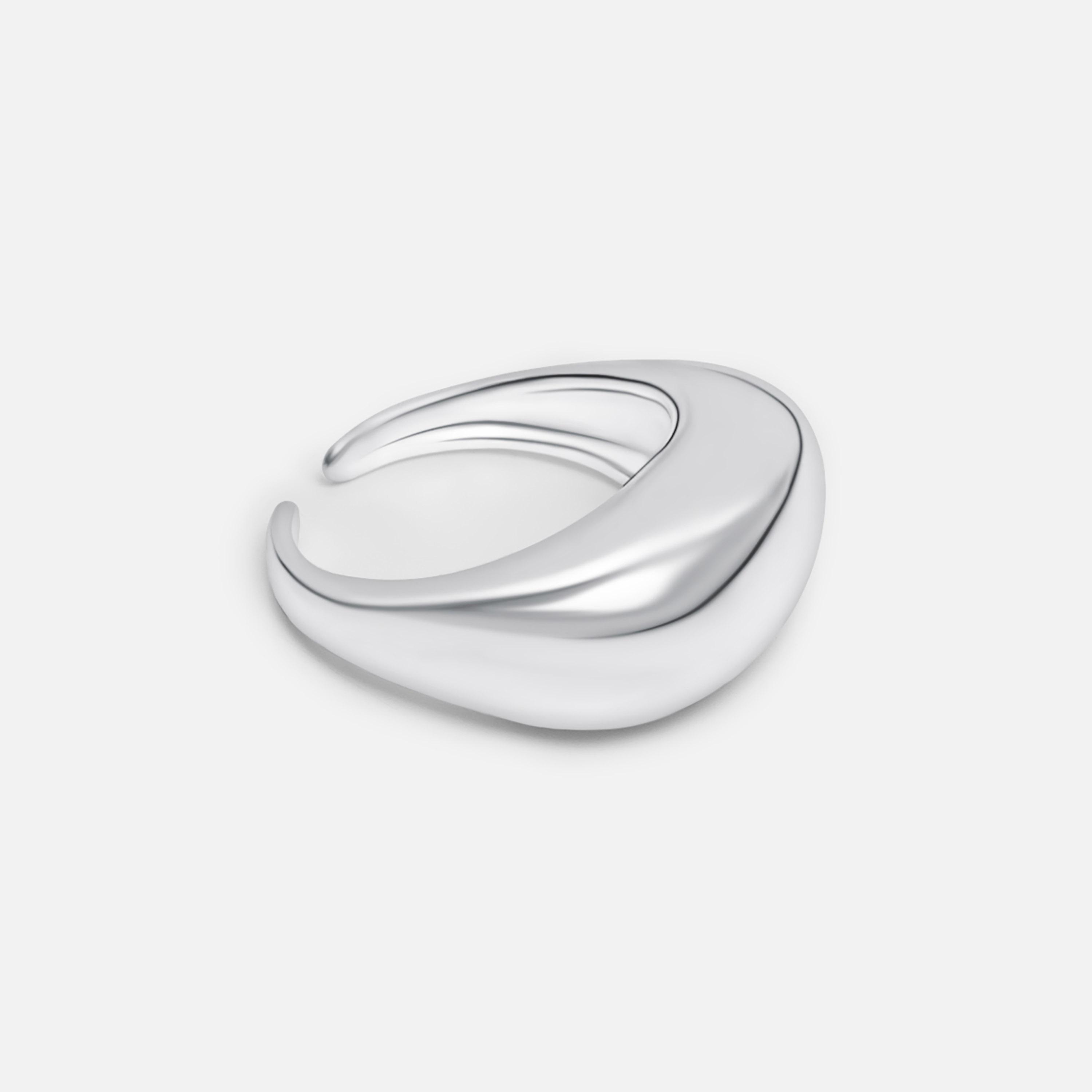 طقم خاتمين ليتشي فضي بتصميم مستوحى من الحصى من سبيكة النحاس | ring168-women-watchesandjewellery-jewellery-rings-image-3
