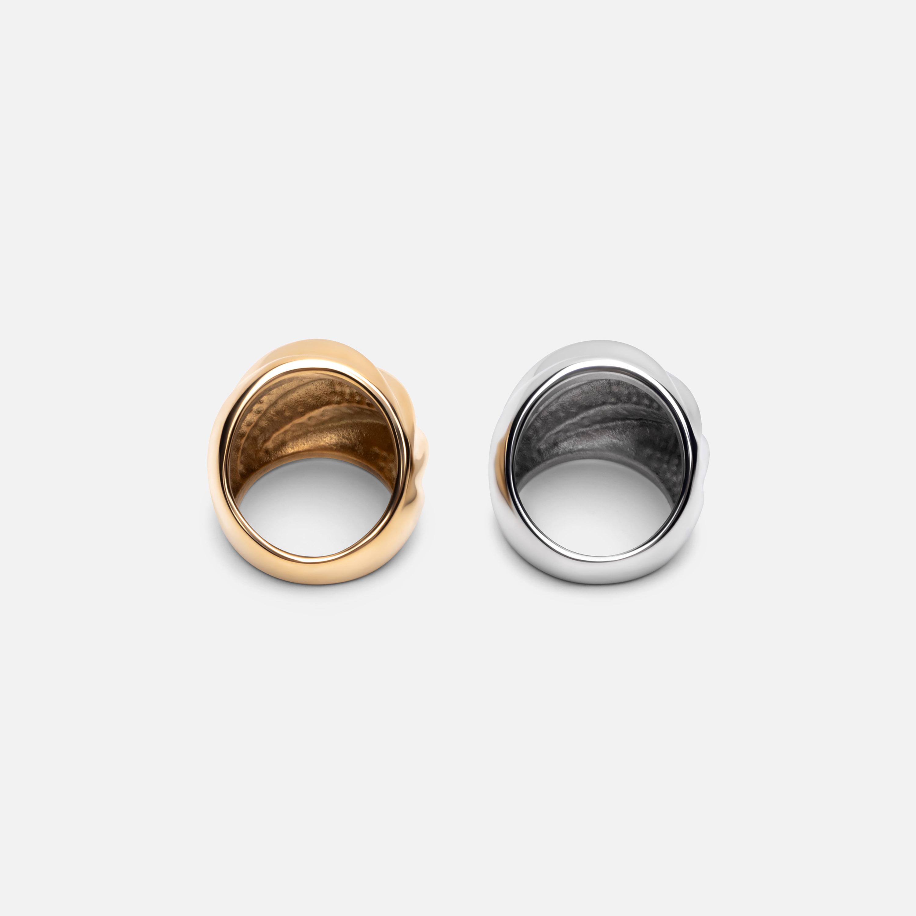 خواتم ليتشي فضية بارزة الملمس للنساء من الستانلس ستيل | ring176-women-watchesandjewellery-jewellery-rings-image-3