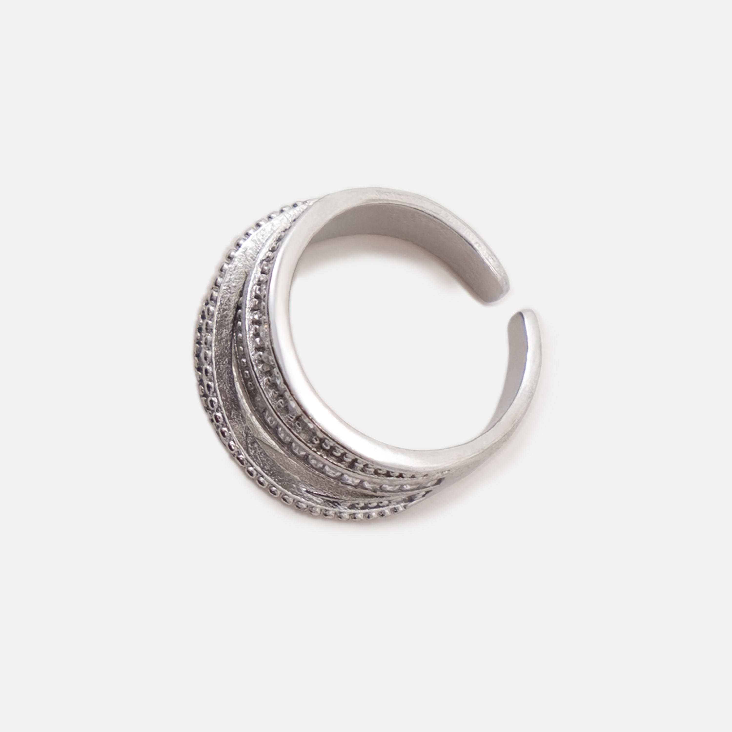 خواتم ليتشي فضية مرصعة بالكريستال للنساء من سبيكة النحاس | ring177-women-watchesandjewellery-jewellery-rings-image-3