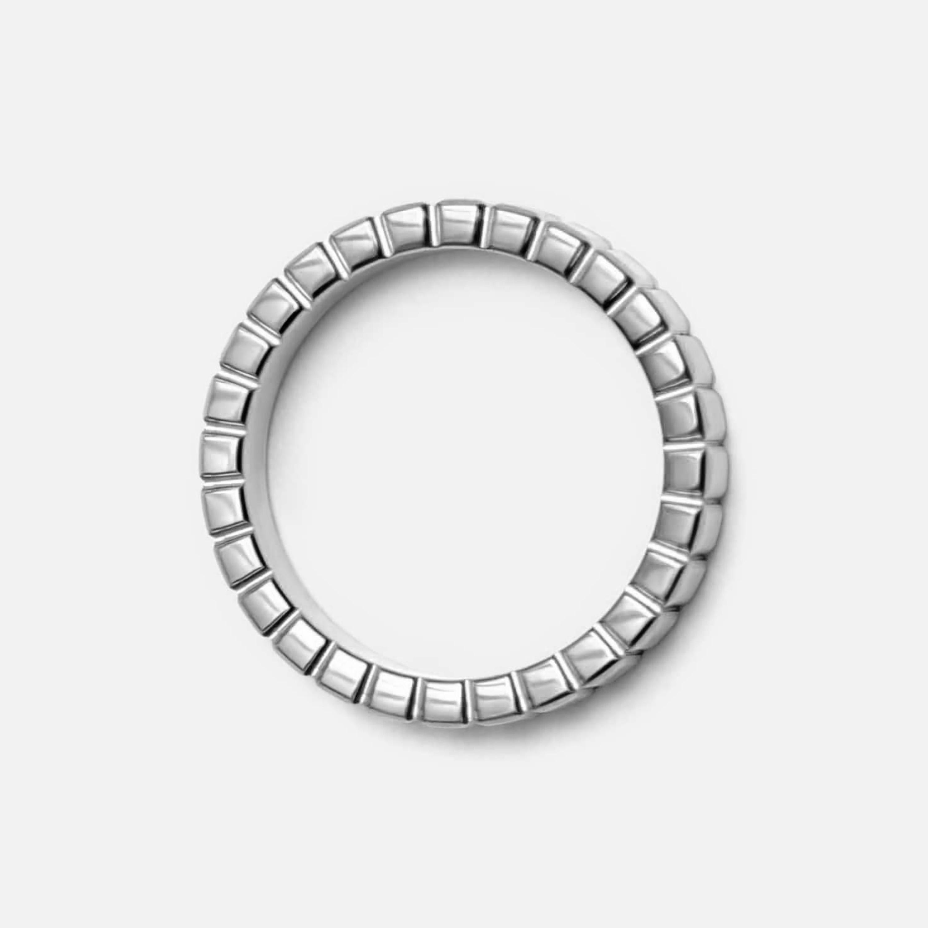 خواتم ليتشي فضية بارزة الملمس للنساء من الستانلس ستيل | ring181-women-watchesandjewellery-jewellery-rings-image-3