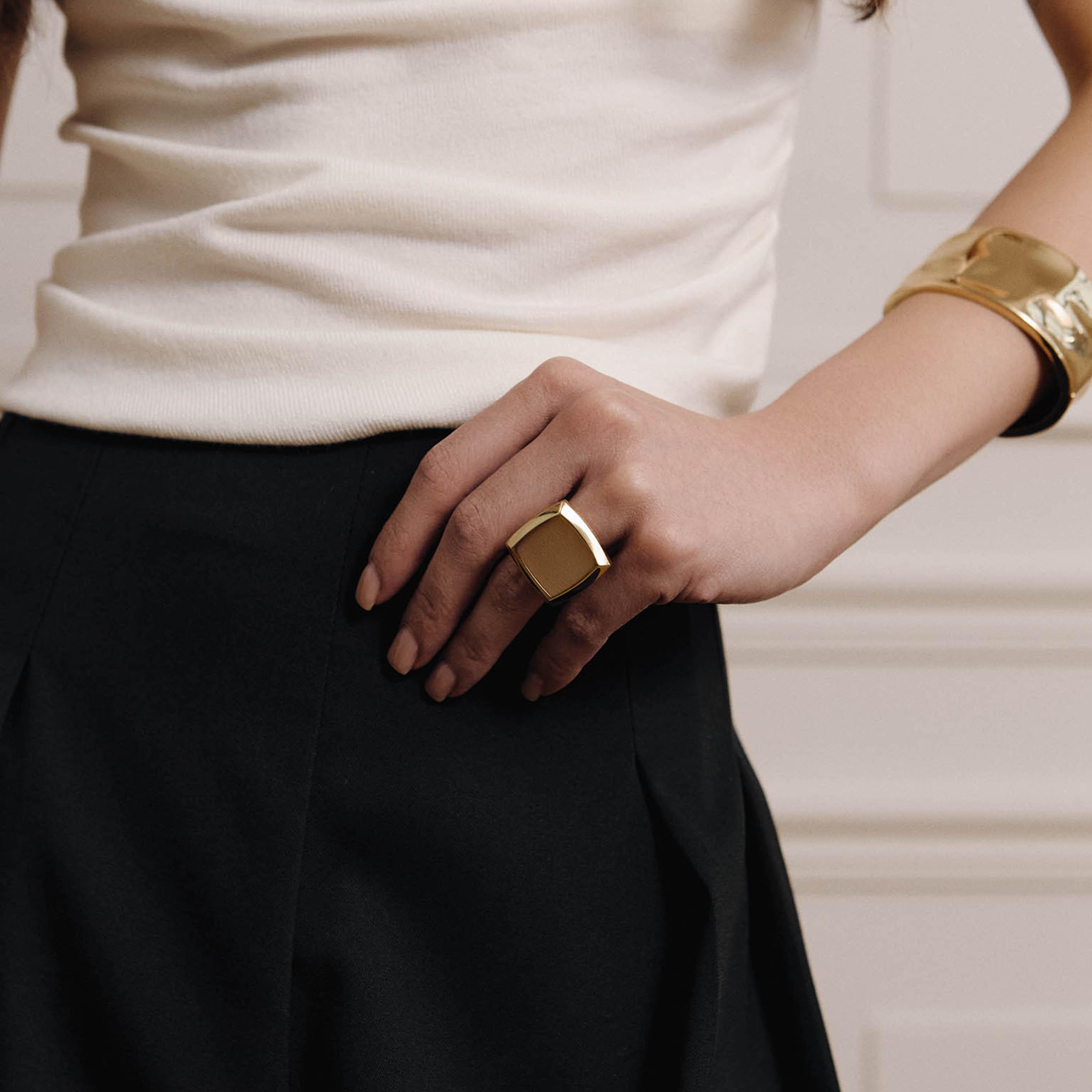 خواتم ليتشي ذهبية مستطيلة للنساء من سبيكة الزنك | ring186-women-watchesandjewellery-jewellery-rings-image-1