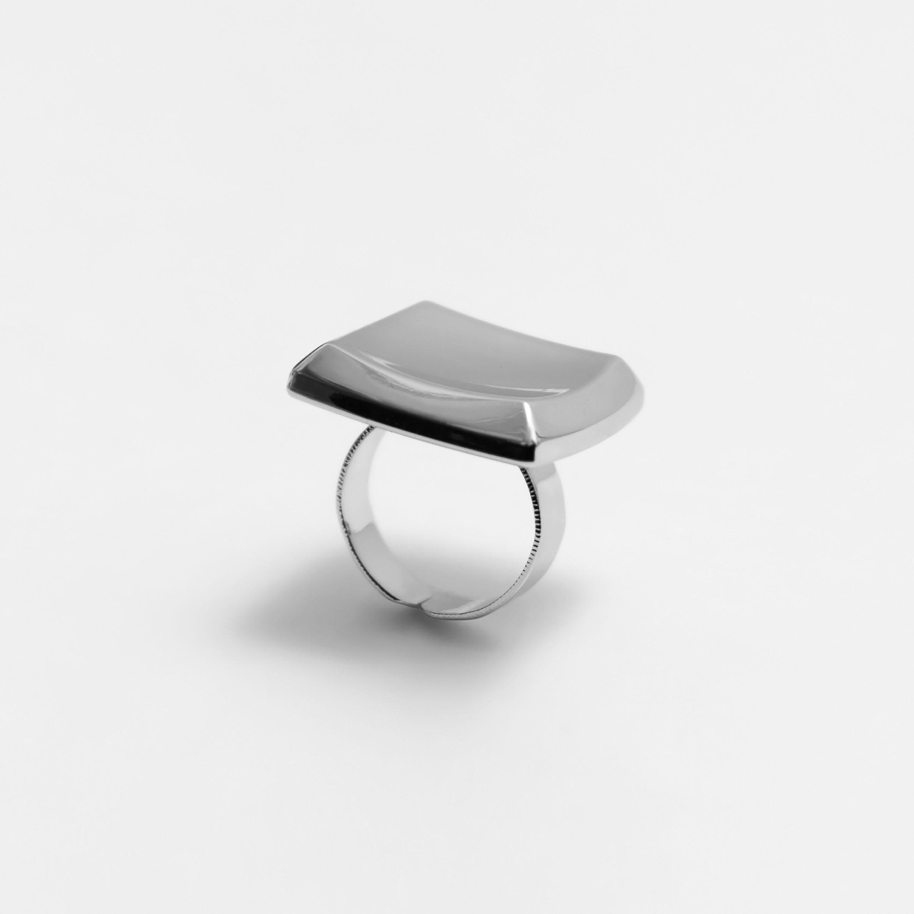 خواتم ليتشي فضية مستطيلة للنساء من سبيكة الزنك | ring187-women-watchesandjewellery-jewellery-rings-image-3
