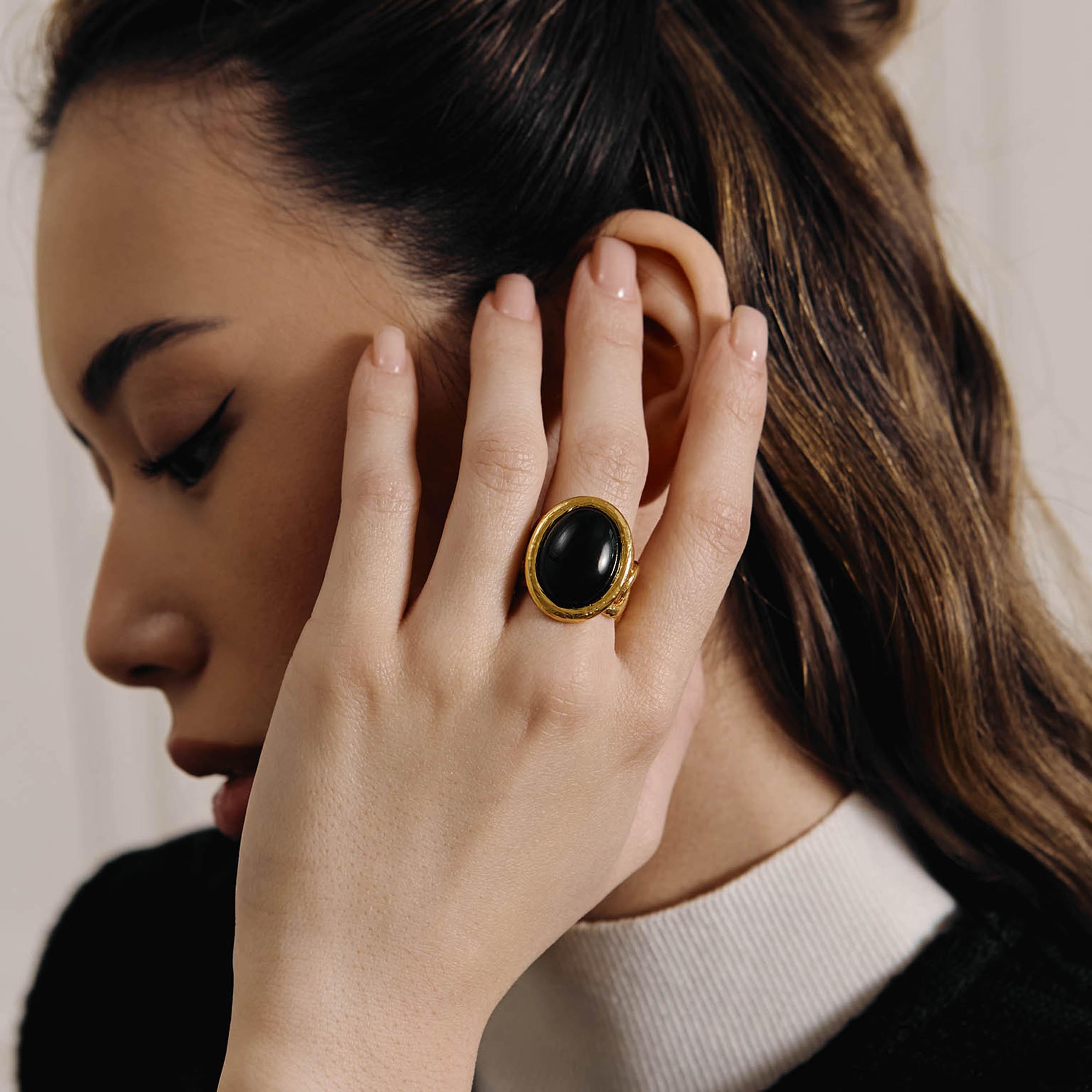 خواتم ليتشي ذهبية مرصعة بالأحجار للنساء من سبيكة النحاس | ring194-women-watchesandjewellery-jewellery-rings-image-1