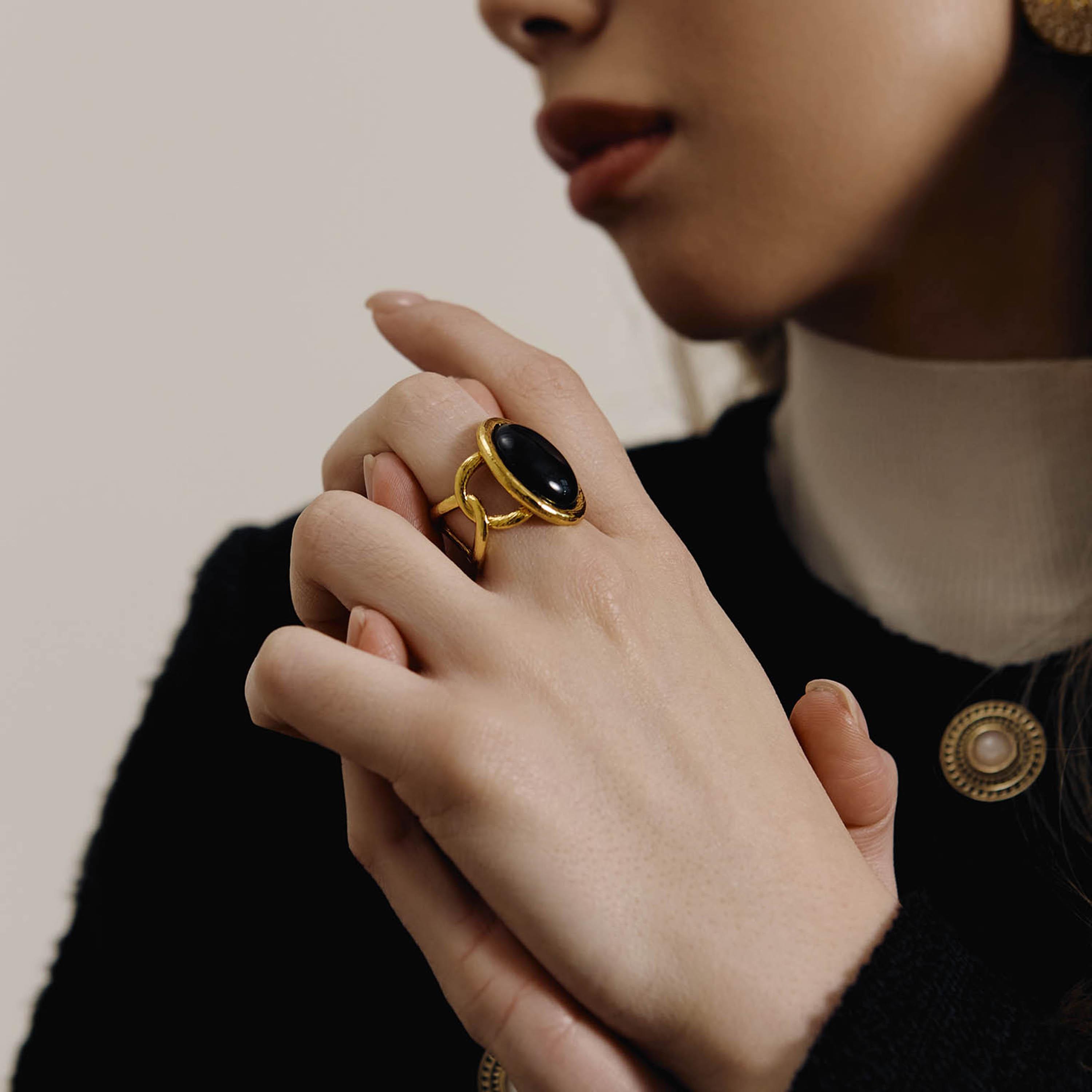 خواتم ليتشي ذهبية مرصعة بالأحجار للنساء من سبيكة النحاس | ring194-women-watchesandjewellery-jewellery-rings-image-6