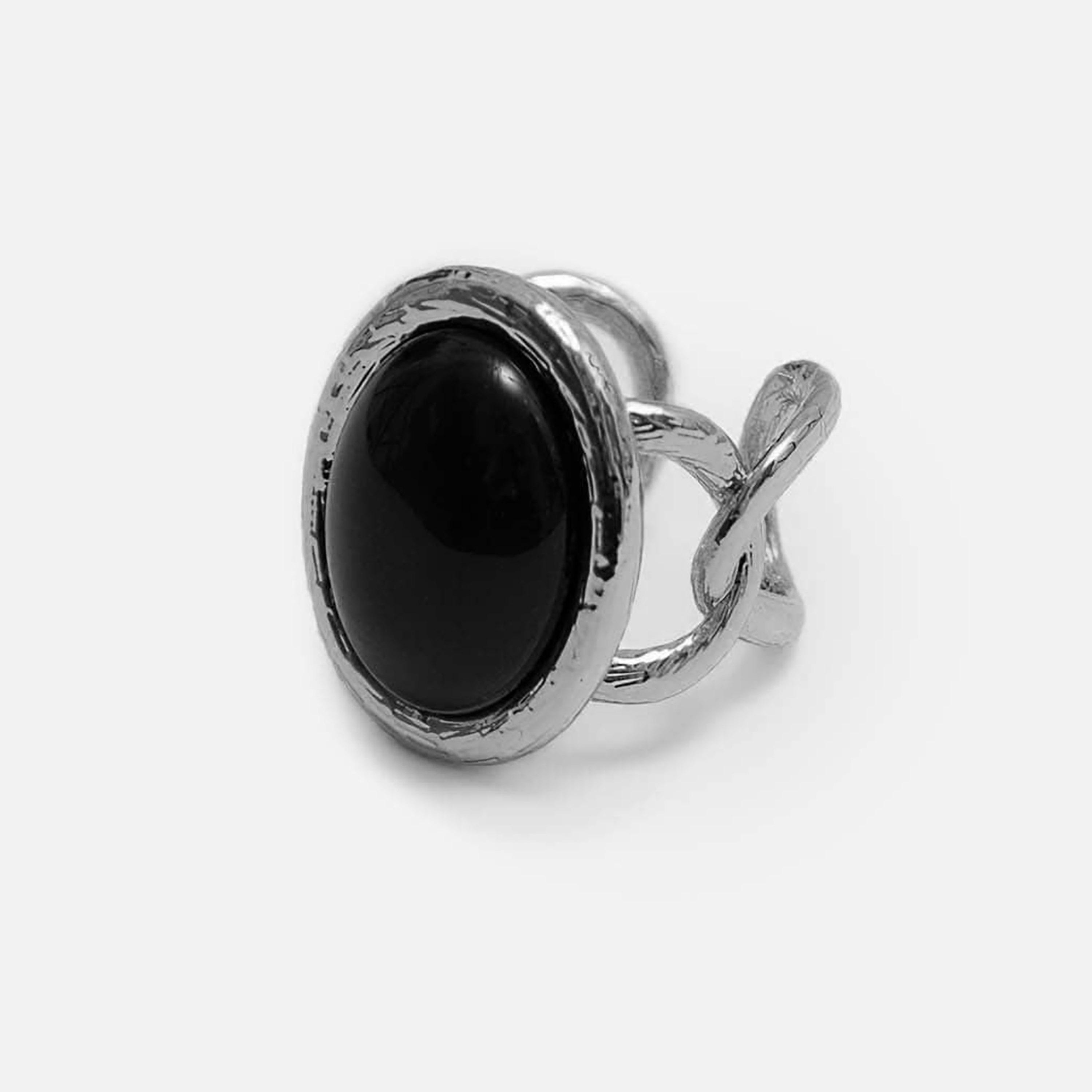 خواتم ليتشي فضية مرصعة بالأحجار للنساء من سبيكة النحاس | ring195-women-watchesandjewellery-jewellery-rings-image-2