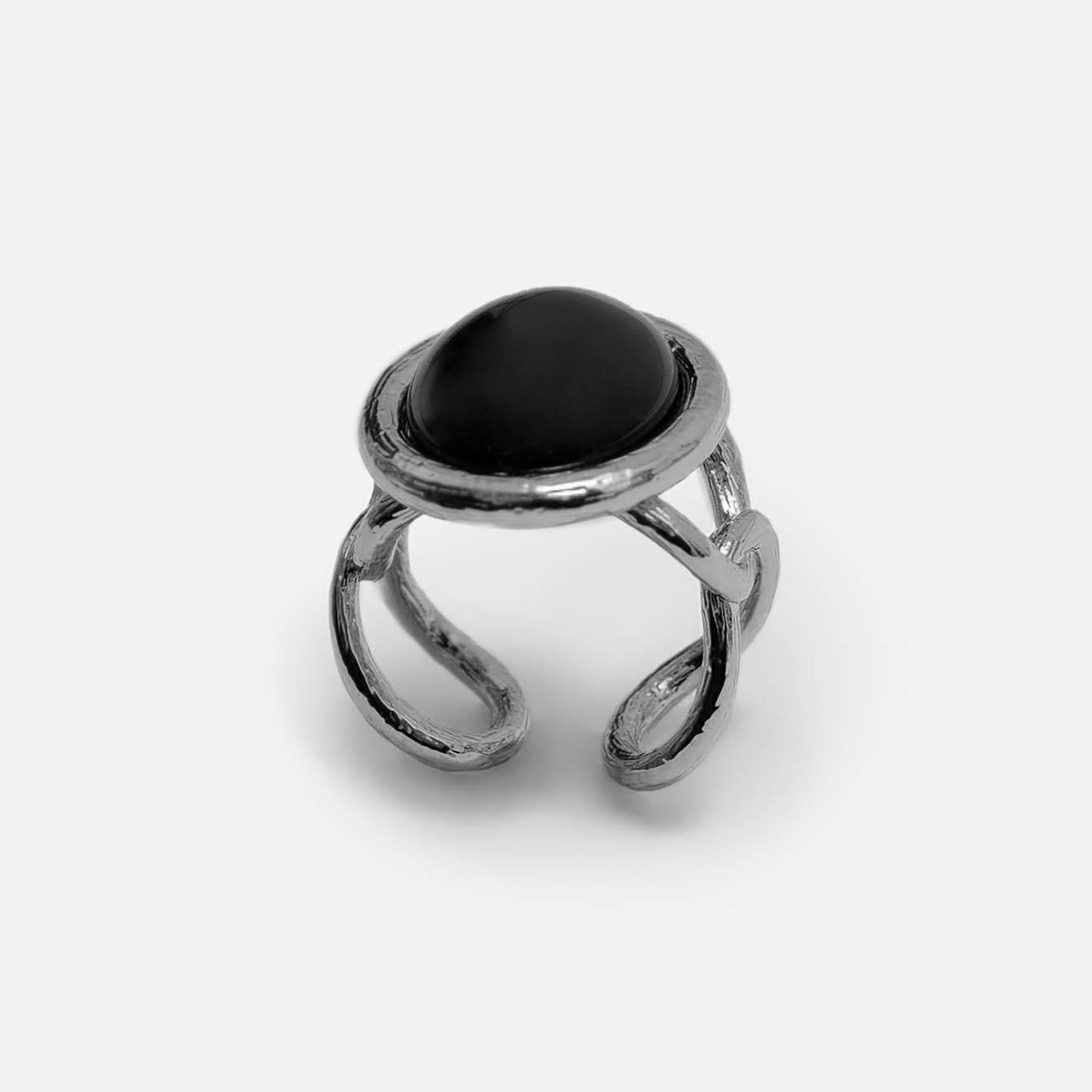 خواتم ليتشي فضية مرصعة بالأحجار للنساء من سبيكة النحاس | ring195-women-watchesandjewellery-jewellery-rings-image-3