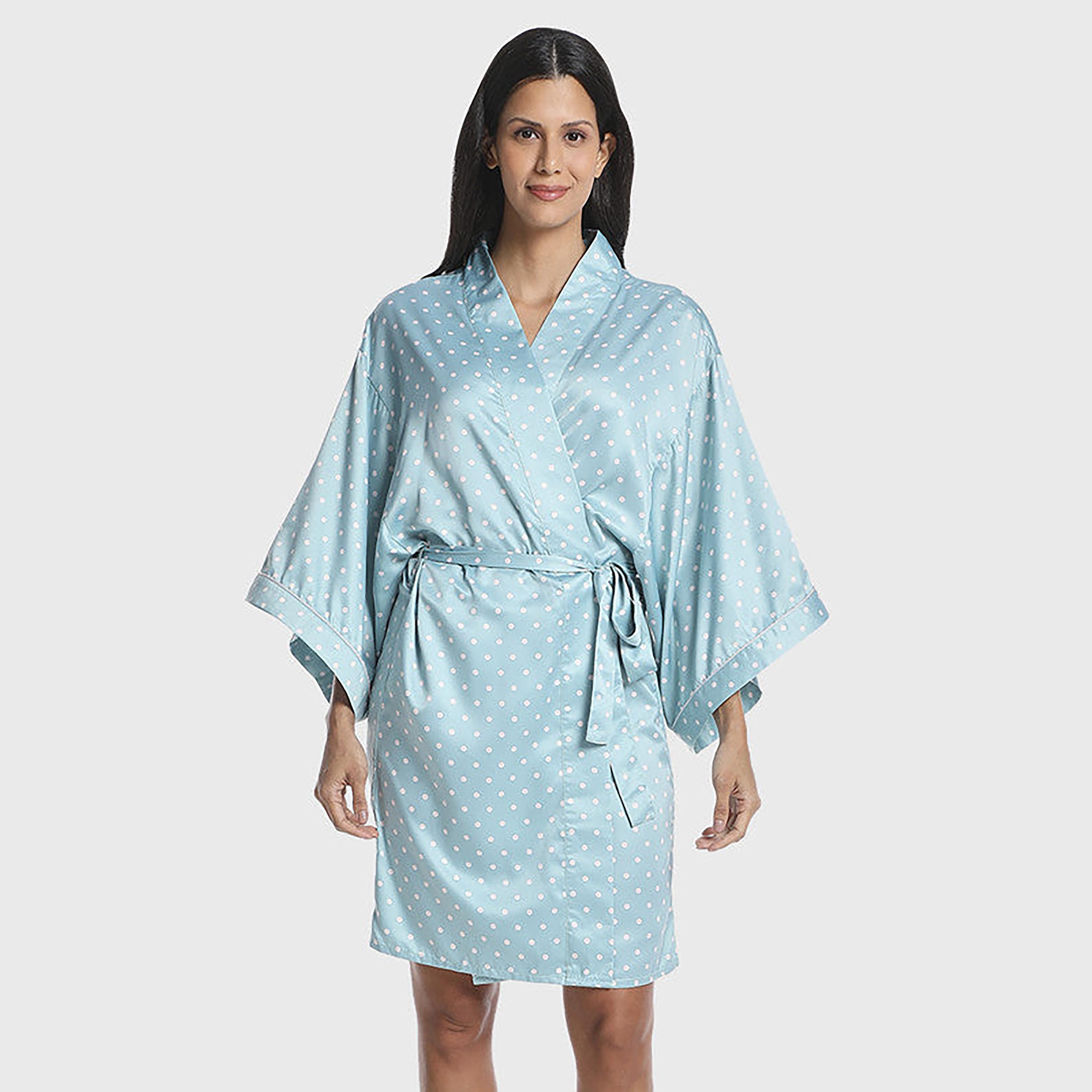 أرواب نوم مثيرة للنساء من Isla & Evie مقاس عادي منقط مفتوح من الأمام وأكمام واسعة-women-clothing-nightwear-robes-image-1