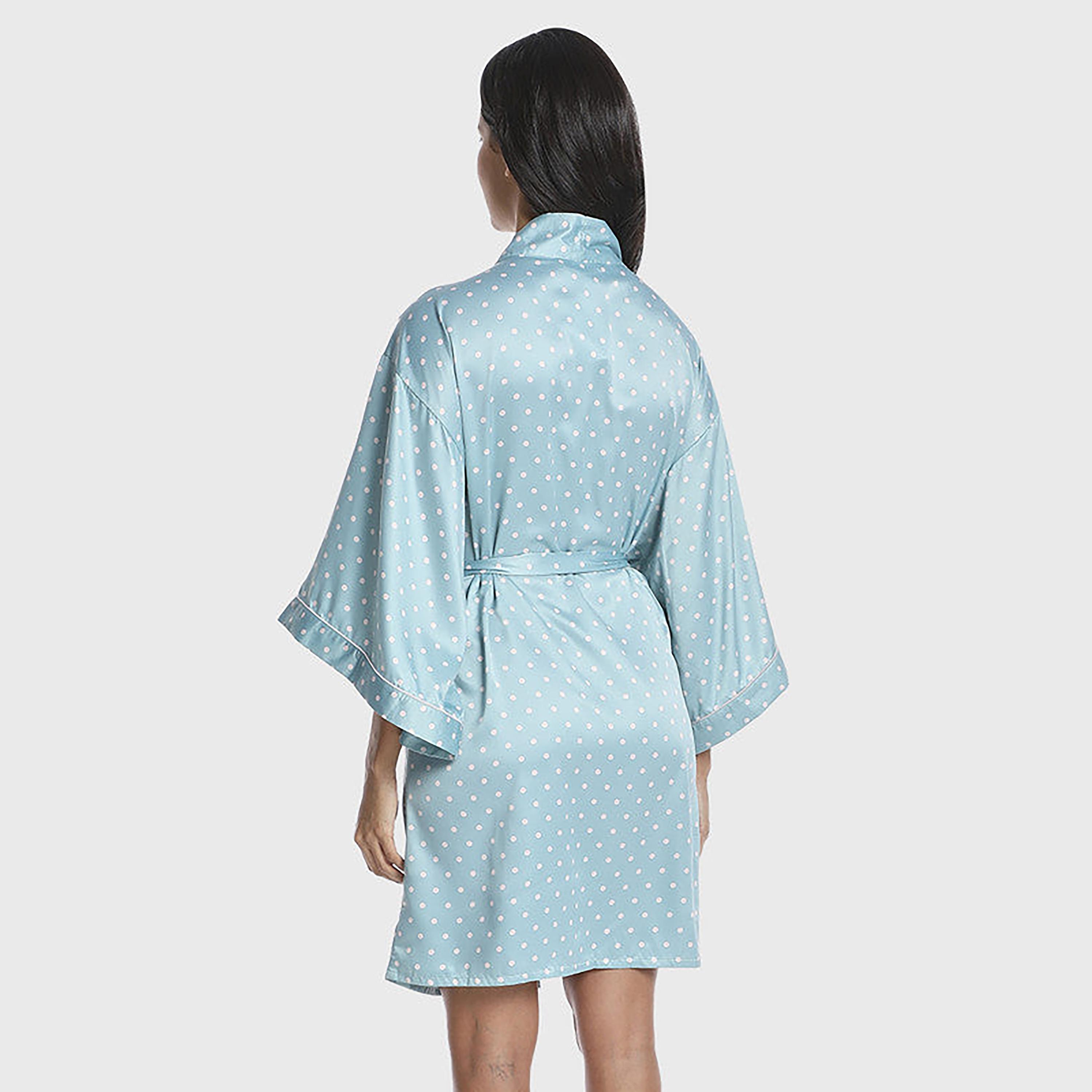 أرواب نوم مثيرة للنساء من Isla & Evie مقاس عادي منقط مفتوح من الأمام وأكمام واسعة-women-clothing-nightwear-robes-image-4