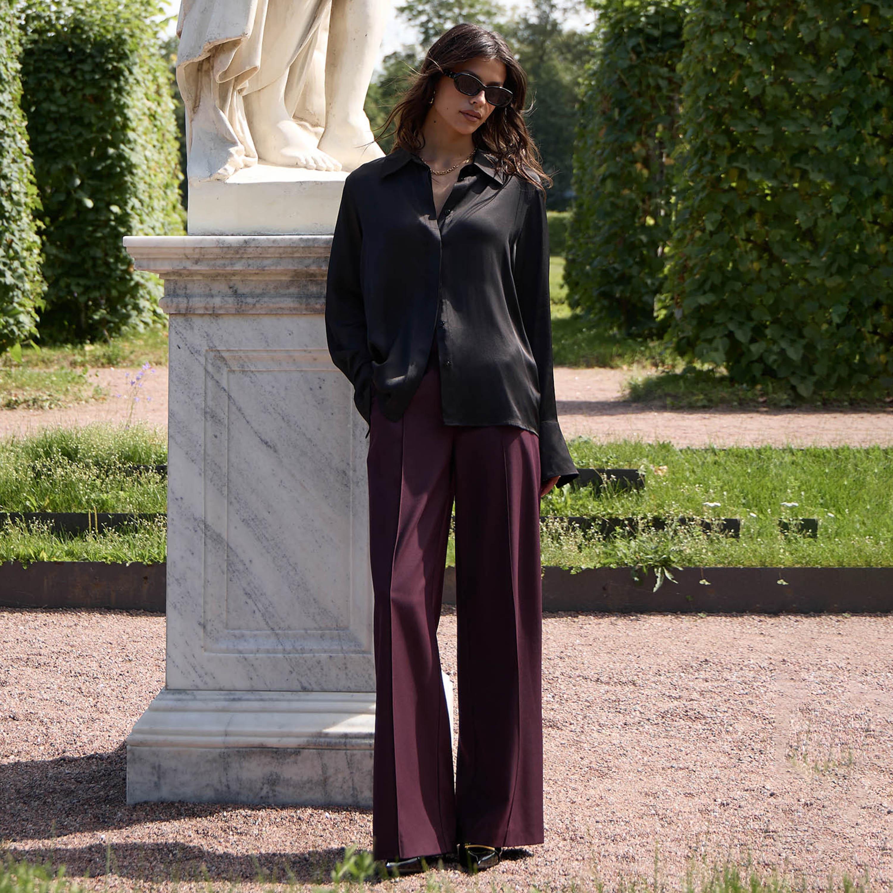قميص بياقة للنساء من ليتشي-women-clothing-shirtsandblouses-shirts-image-2