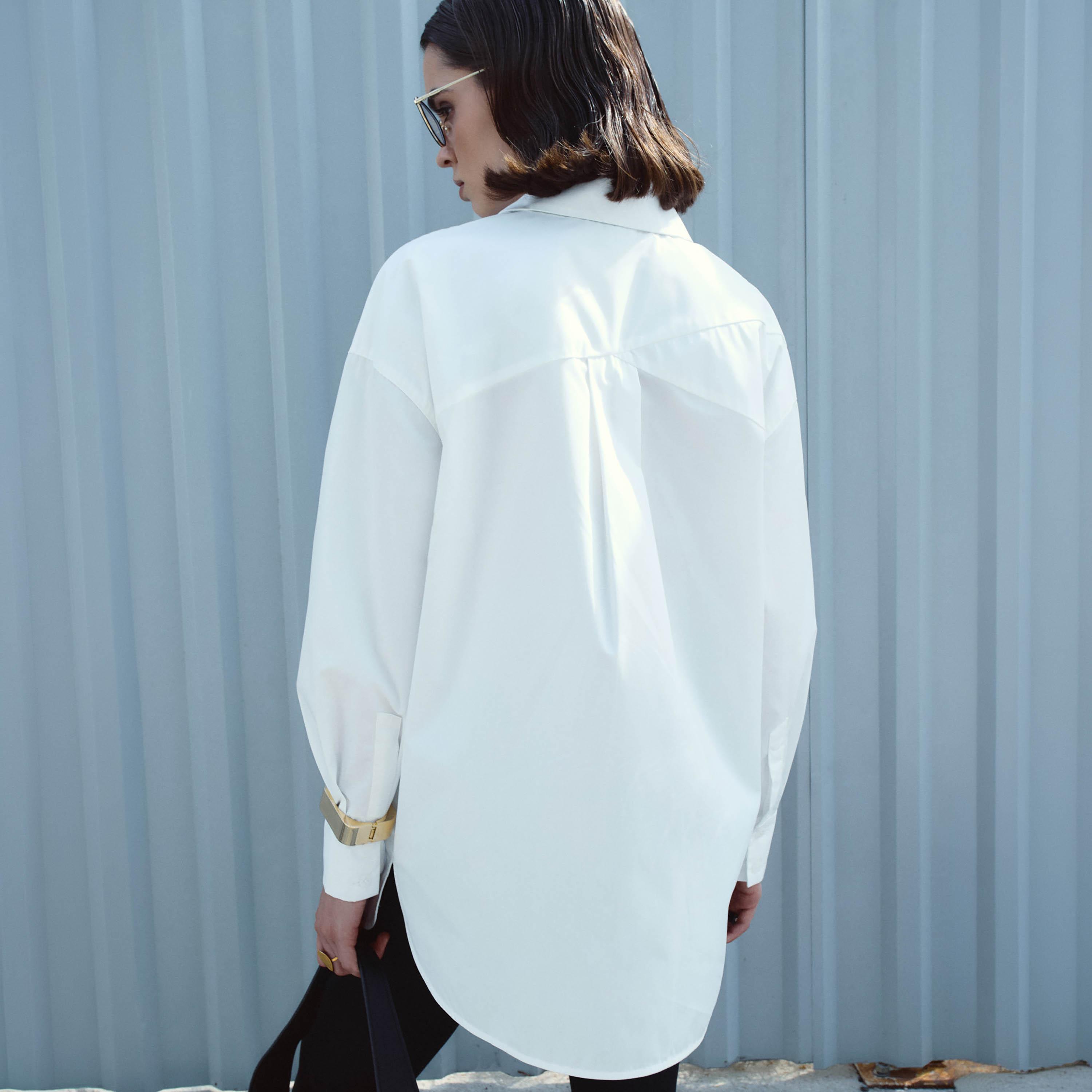 قميص أبيض بياقة وأكتاف منسدلة للنساء من ليتشي-women-clothing-shirtsandblouses-shirts-image-3