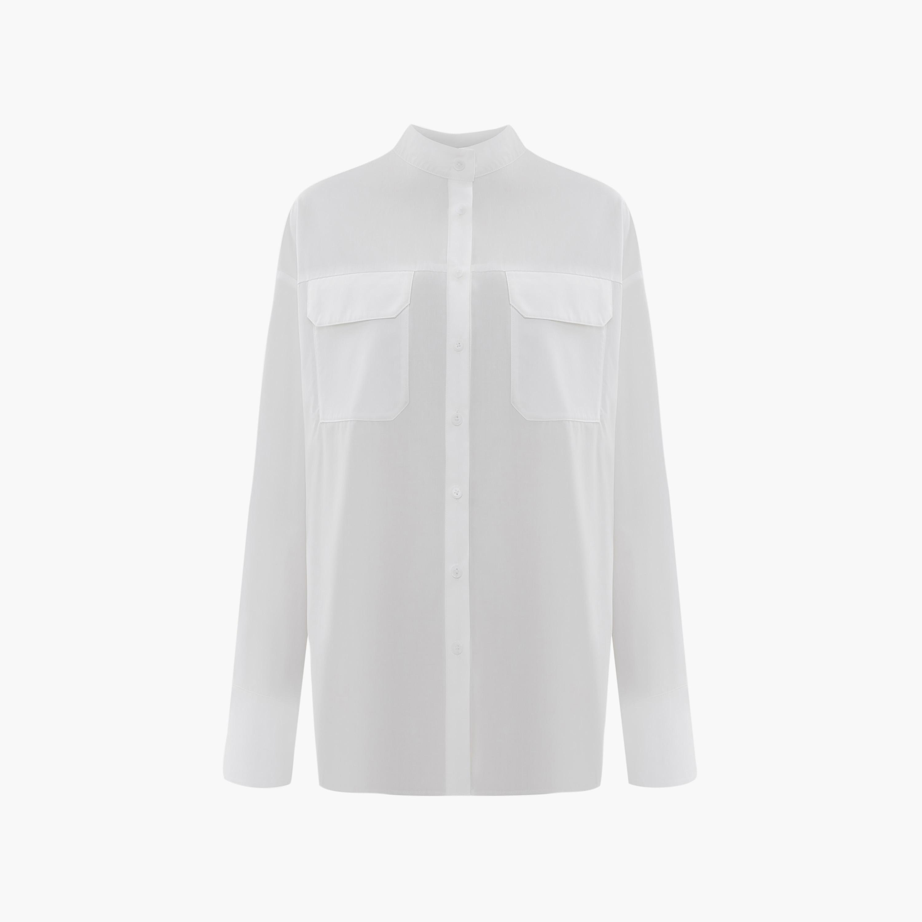 قميص أبيض بياقة وأكتاف منسدلة للنساء من ليتشي-women-clothing-shirtsandblouses-shirts-image-5