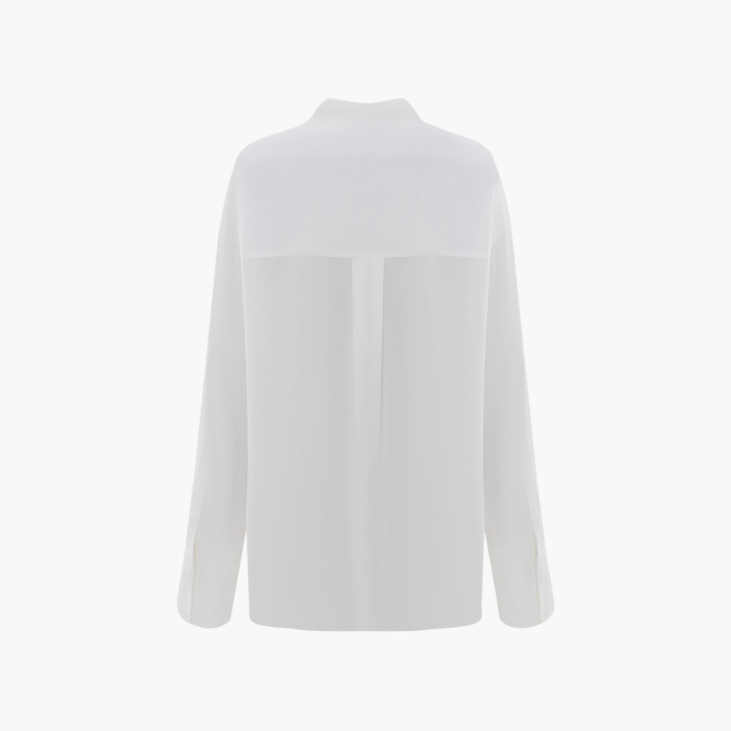 قميص أبيض بياقة وأكتاف منسدلة للنساء من ليتشي-women-clothing-shirtsandblouses-shirts-image-6