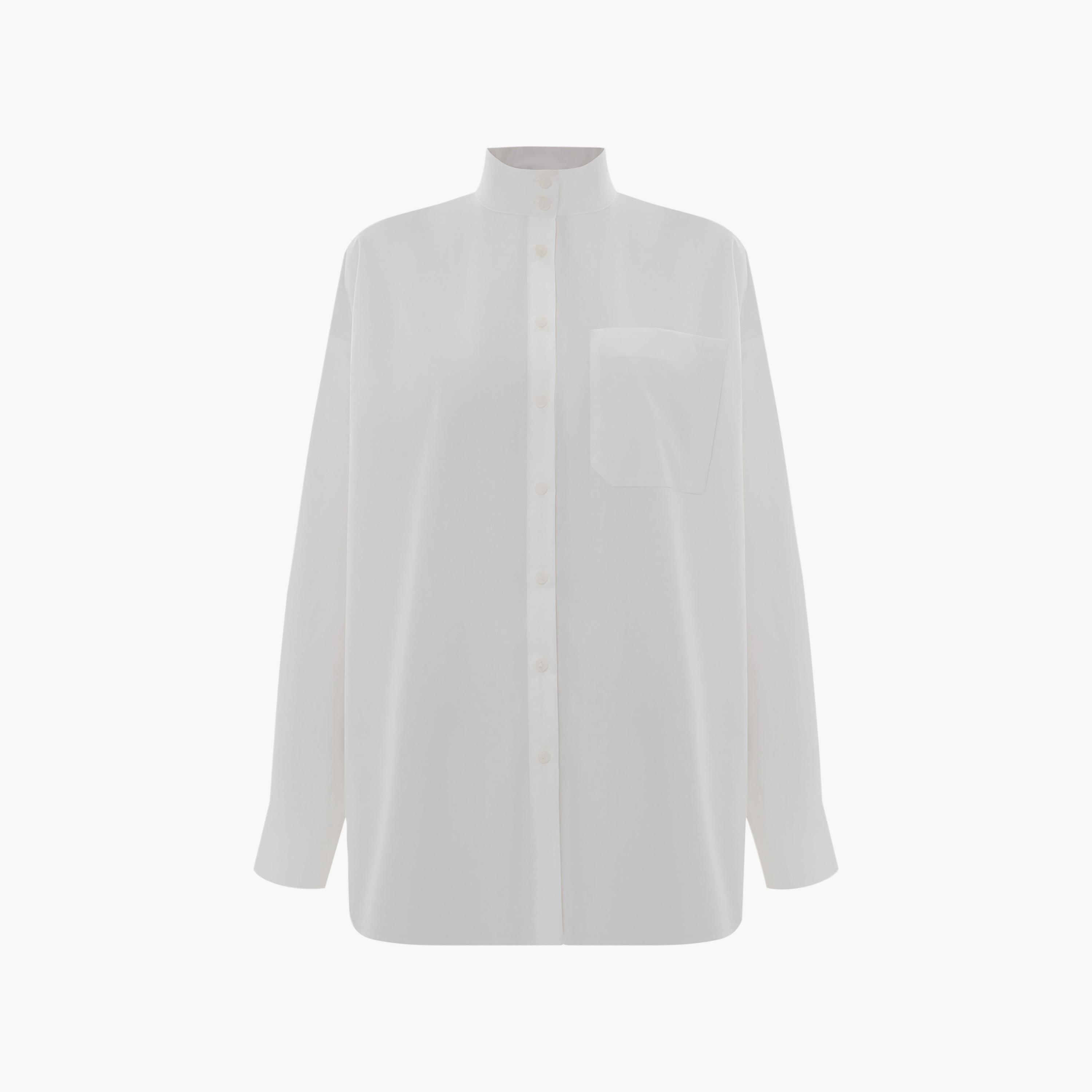 قميص أبيض بياقة وأكتاف منسدلة للنساء من ليتشي-women-clothing-shirtsandblouses-shirts-image-5
