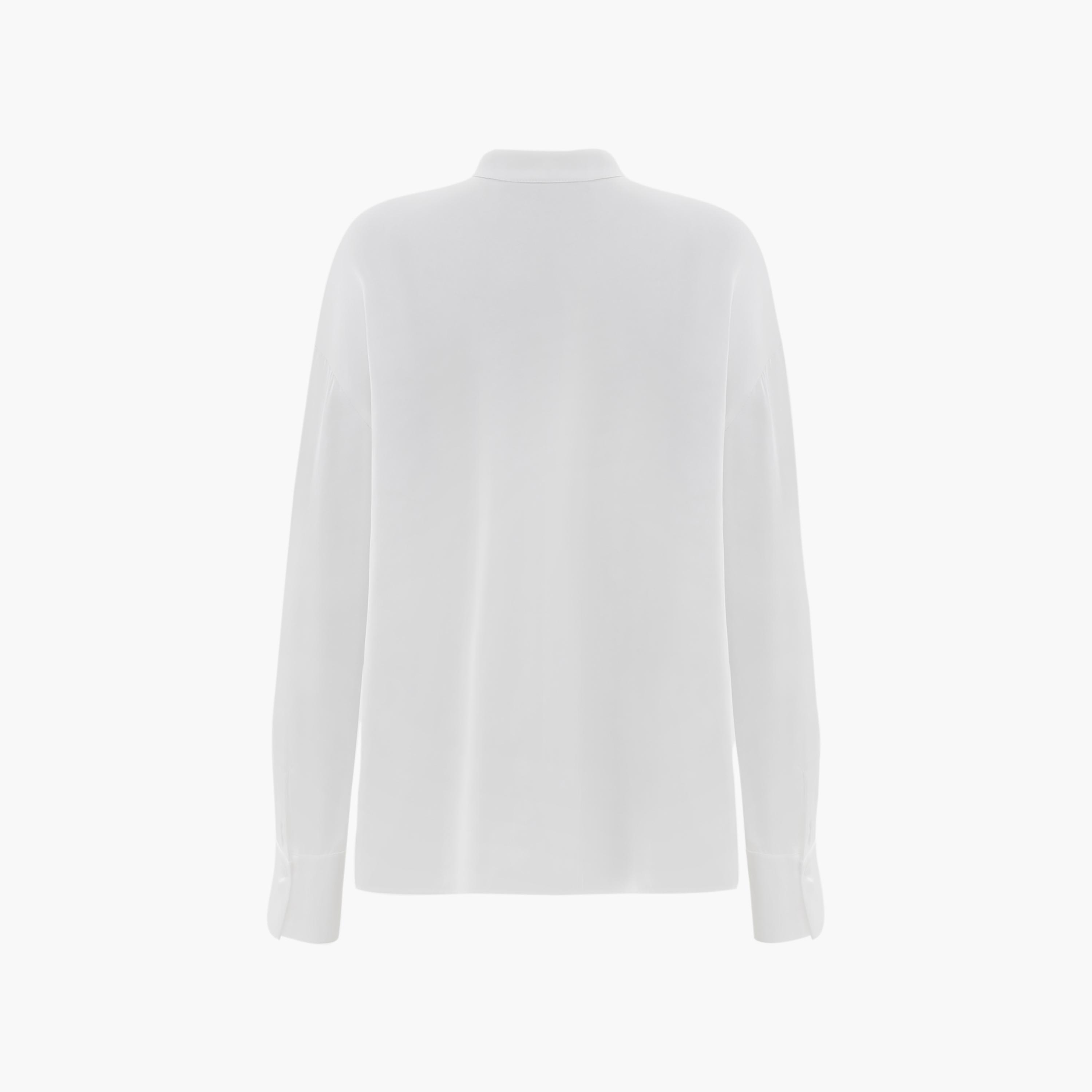 قميص أبيض بياقة ماندارين وأكتاف منسدلة للنساء من ليتشي-women-clothing-shirtsandblouses-shirts-image-6