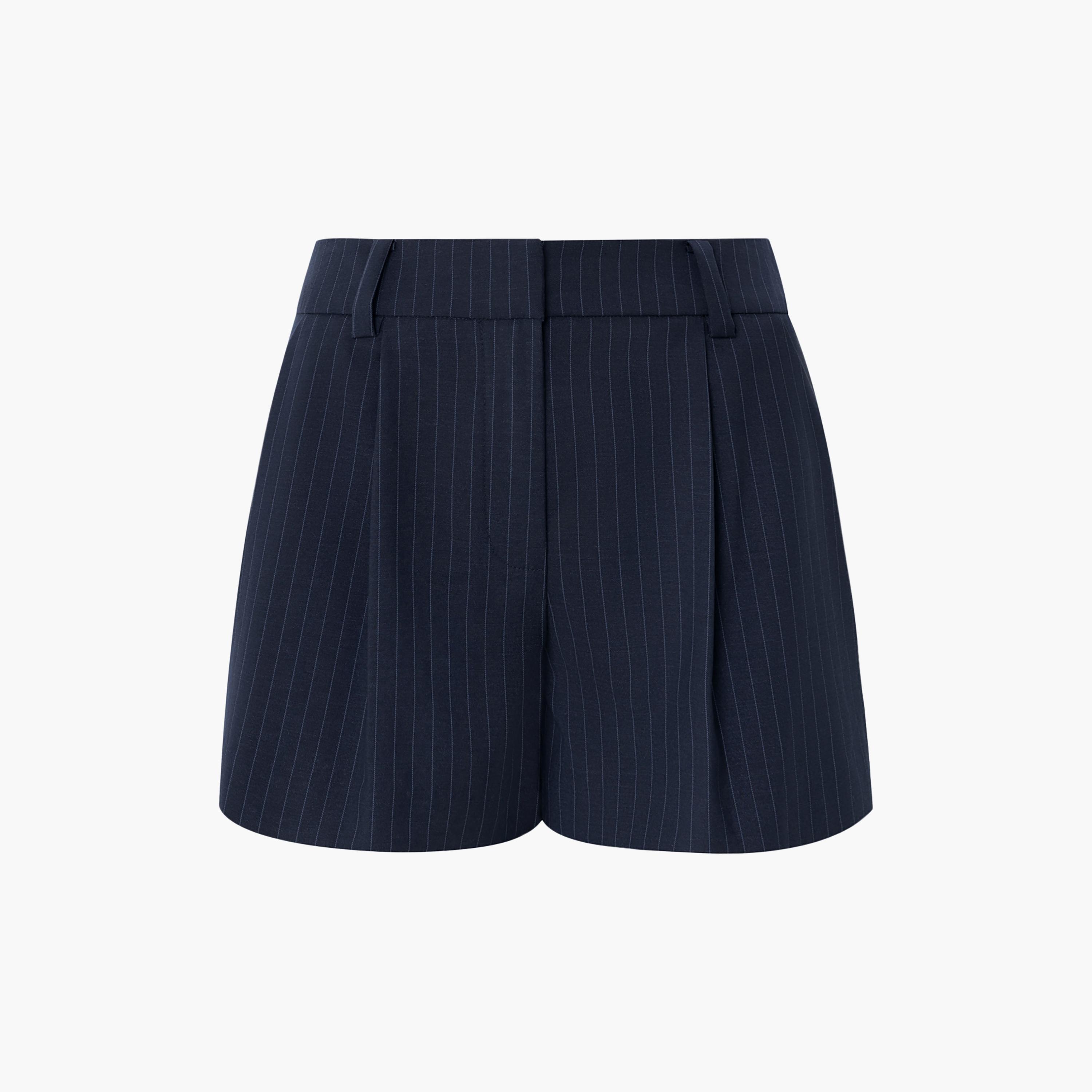 Lichi Navy Striped Women's Shorts-women-clothing-bottoms-shorts-image-5